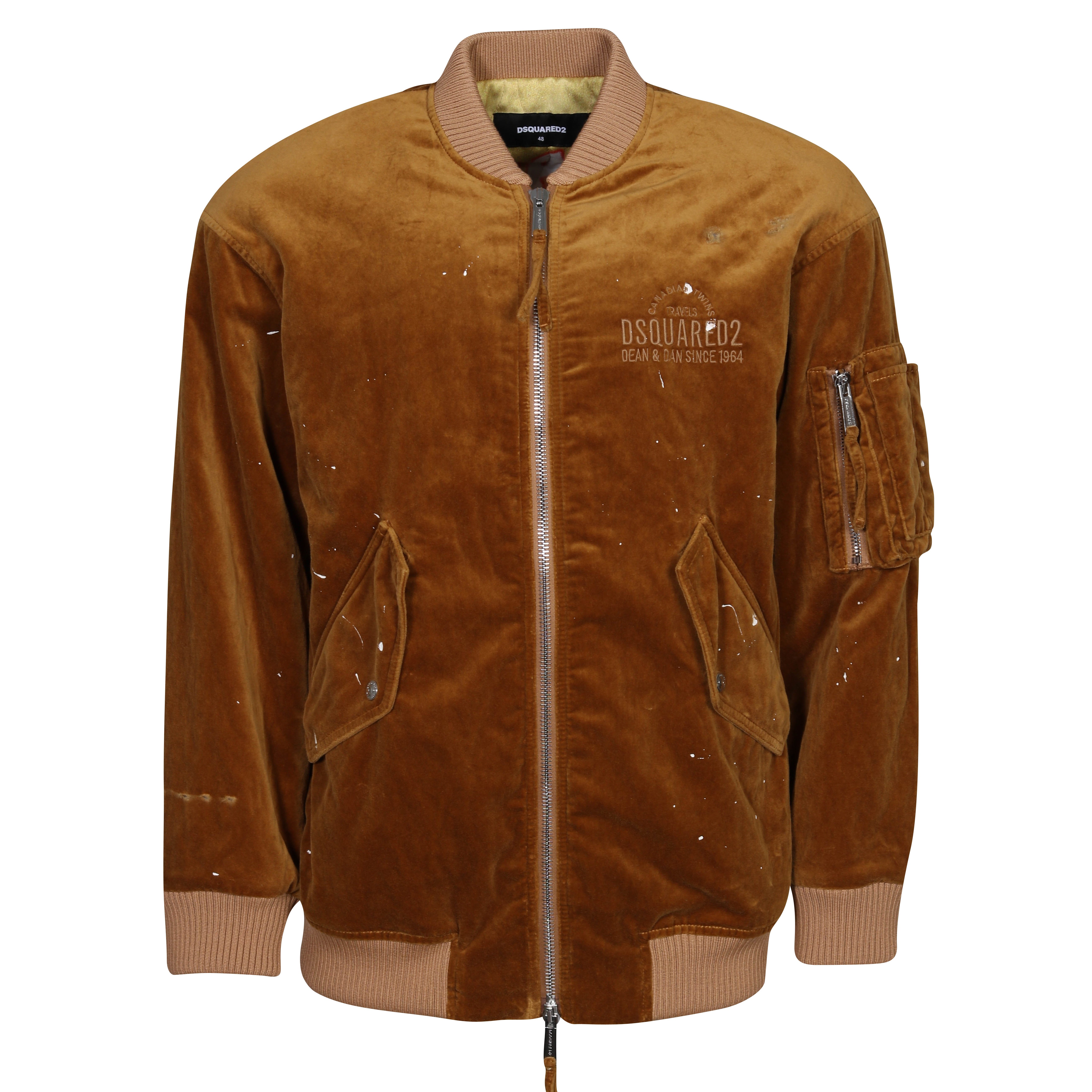 Dsquared Oversize Bomber Jacket in Camel