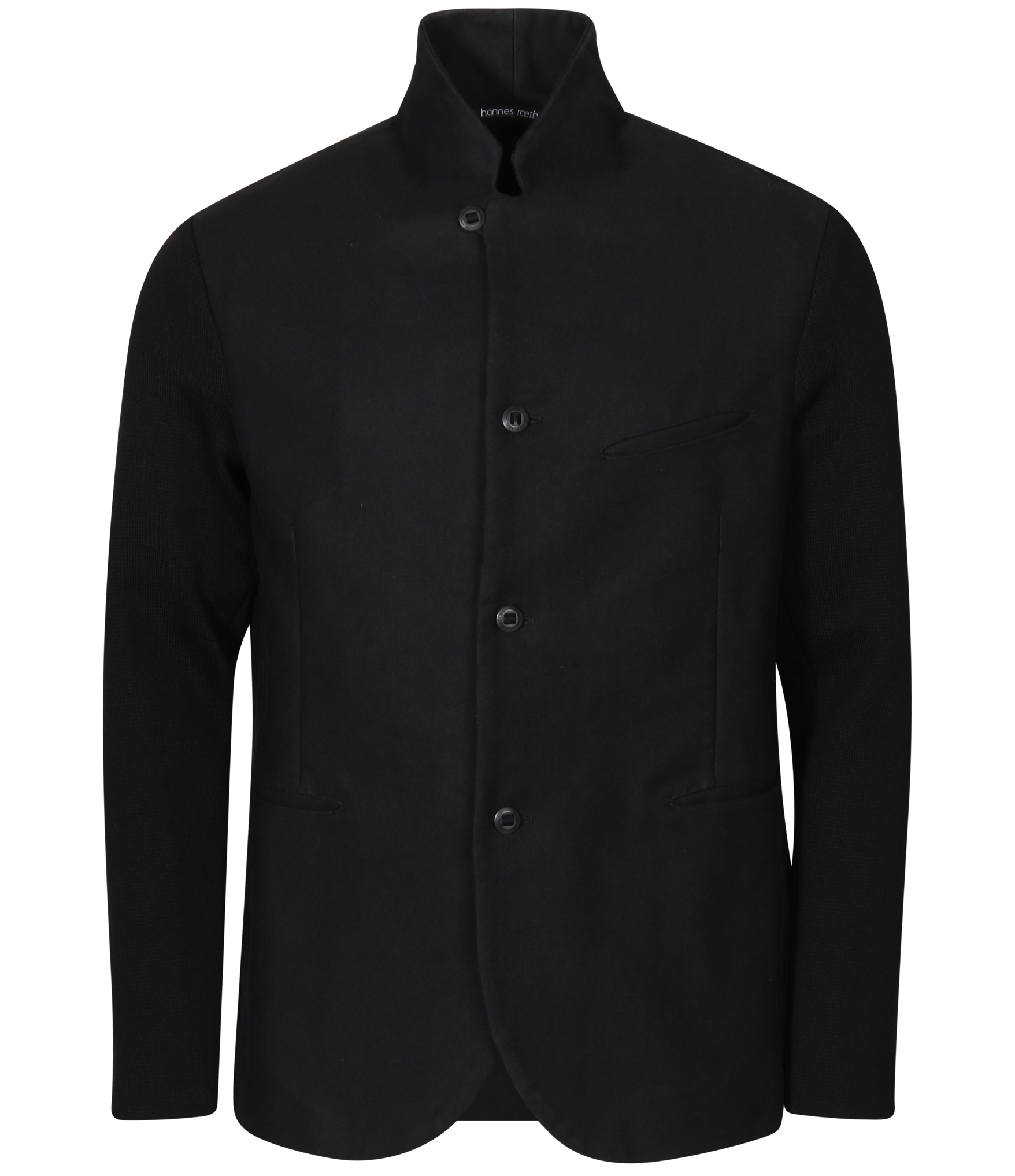 HANNES ROETHER Cotton Jacket in Black