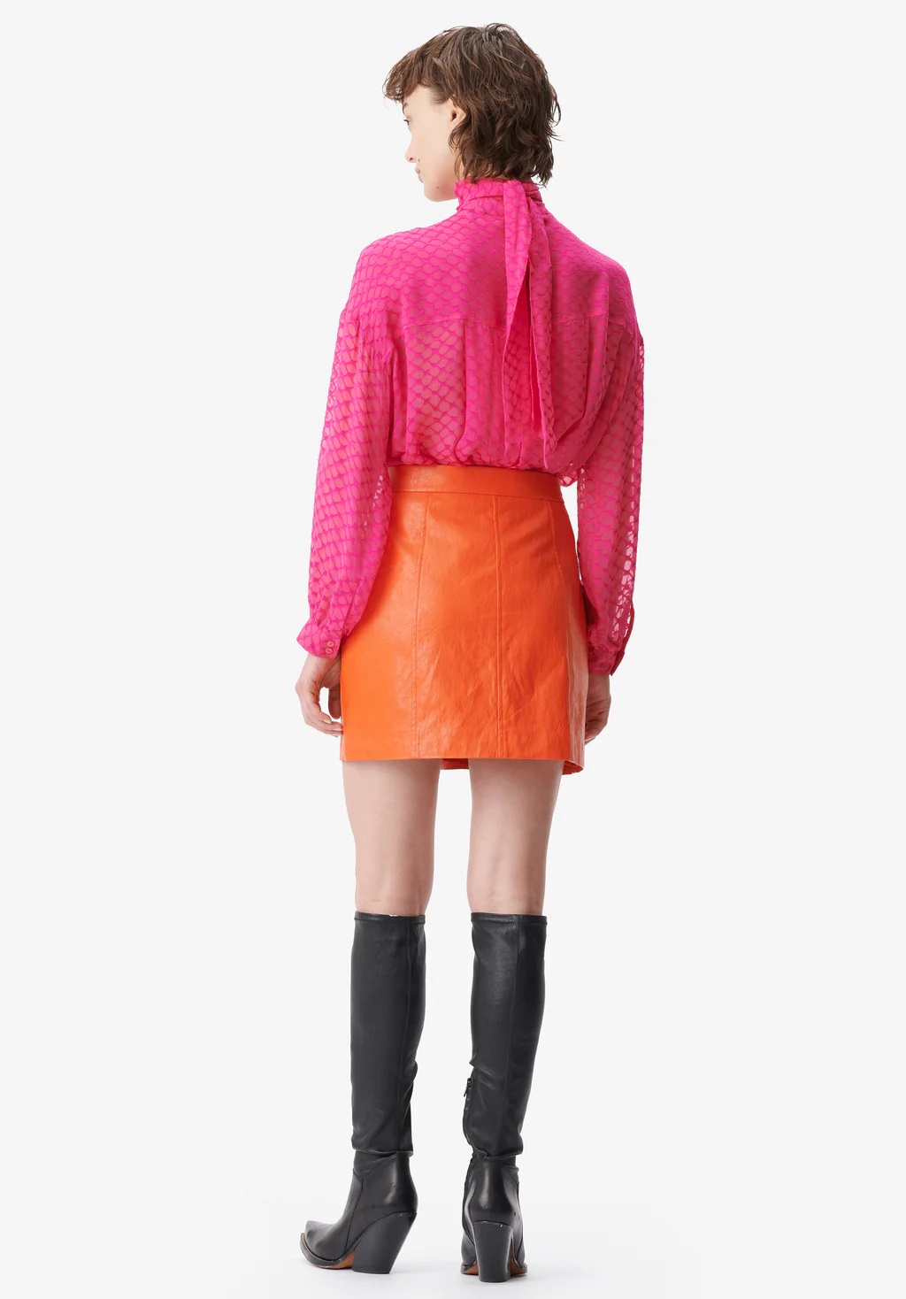 LALA BERLIN Blouse Berina Polka Dot Dragonfruit L
