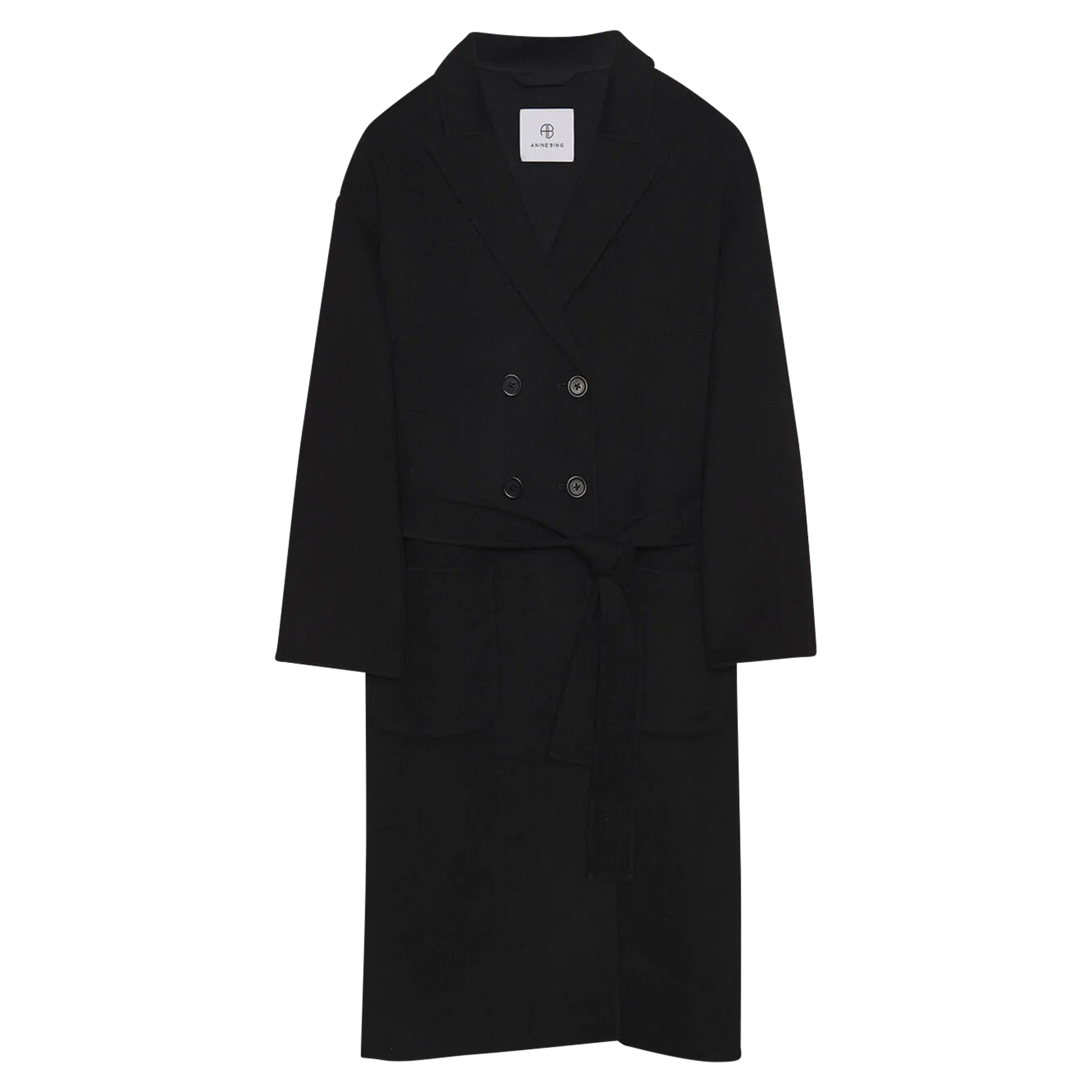 Anine Bing Wool Coat Dylan in Black L