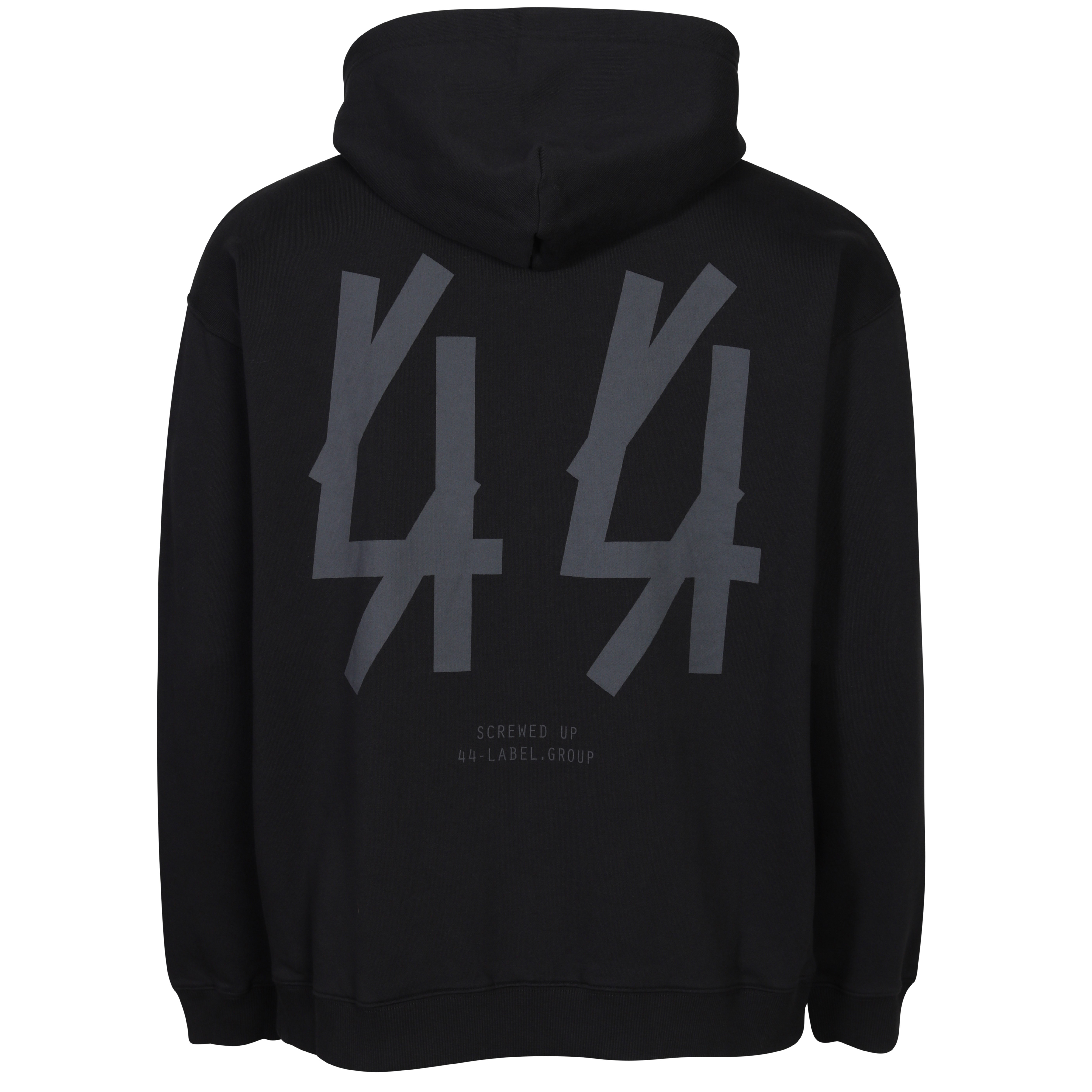 44 Label Group Classic Sweat Hoodie in Black/ Anthracite Backprint
