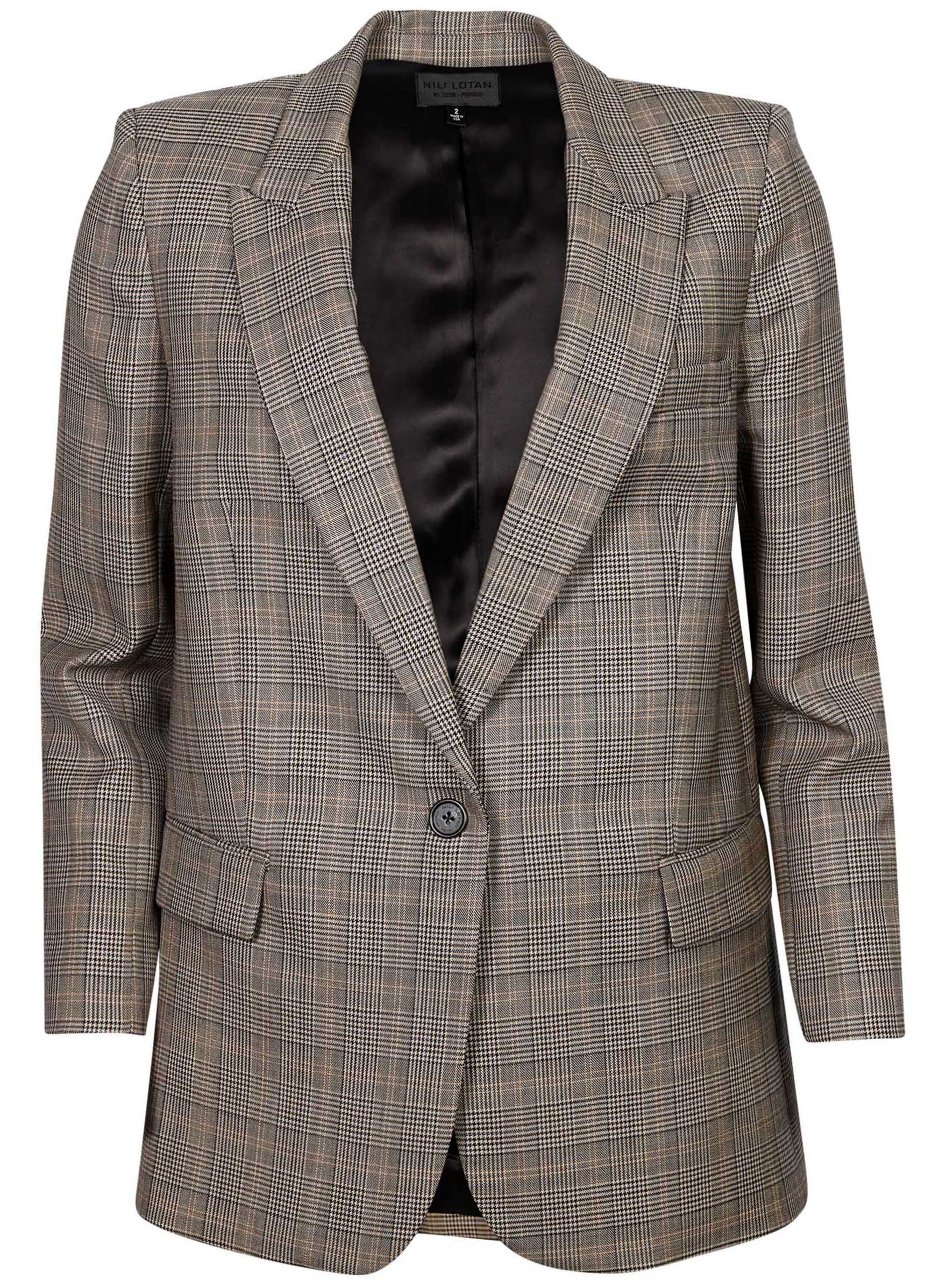 Nili Lotan Diane Blazer Camel Check