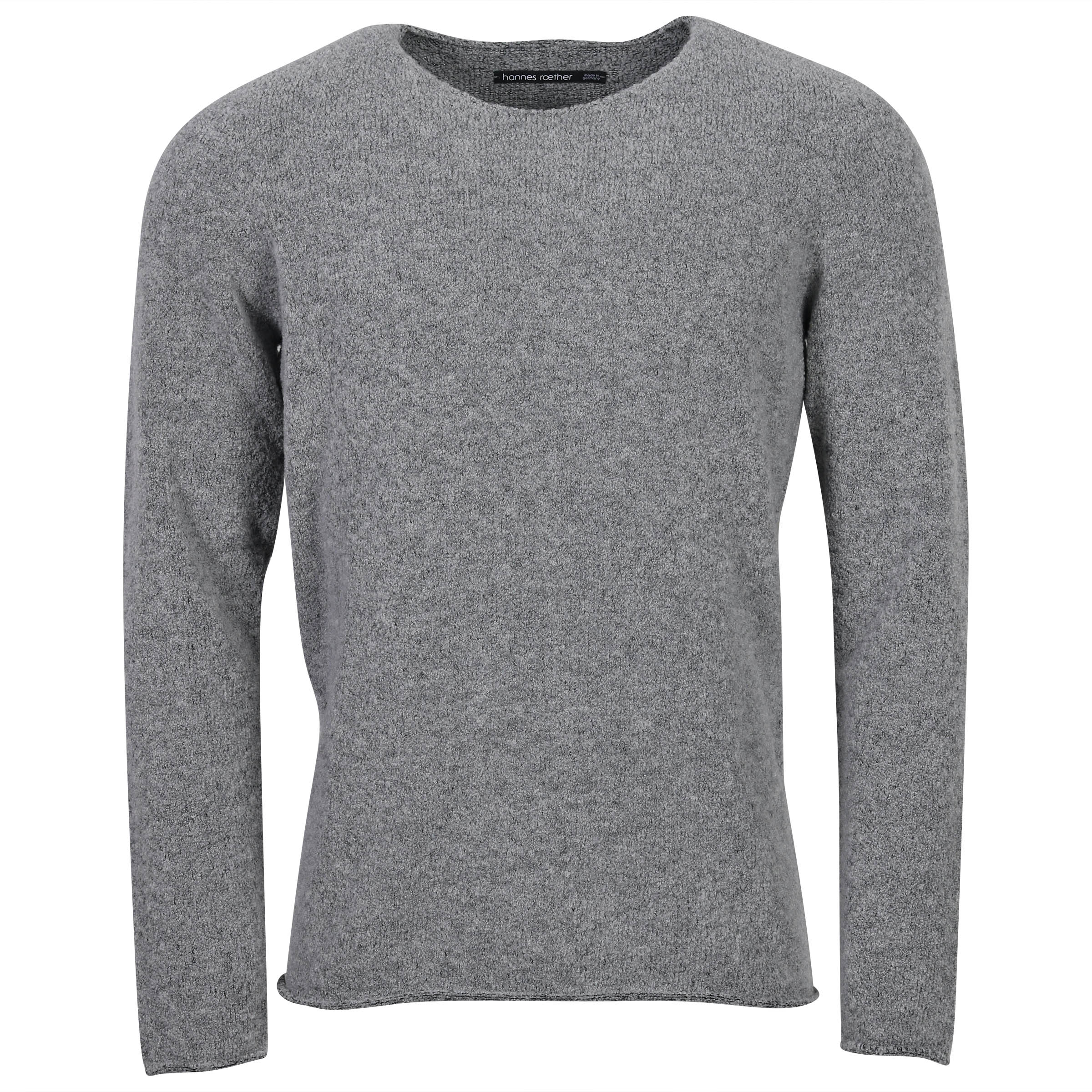 Hannes Roether Fluffy Knit Sweater Light Grey Melange