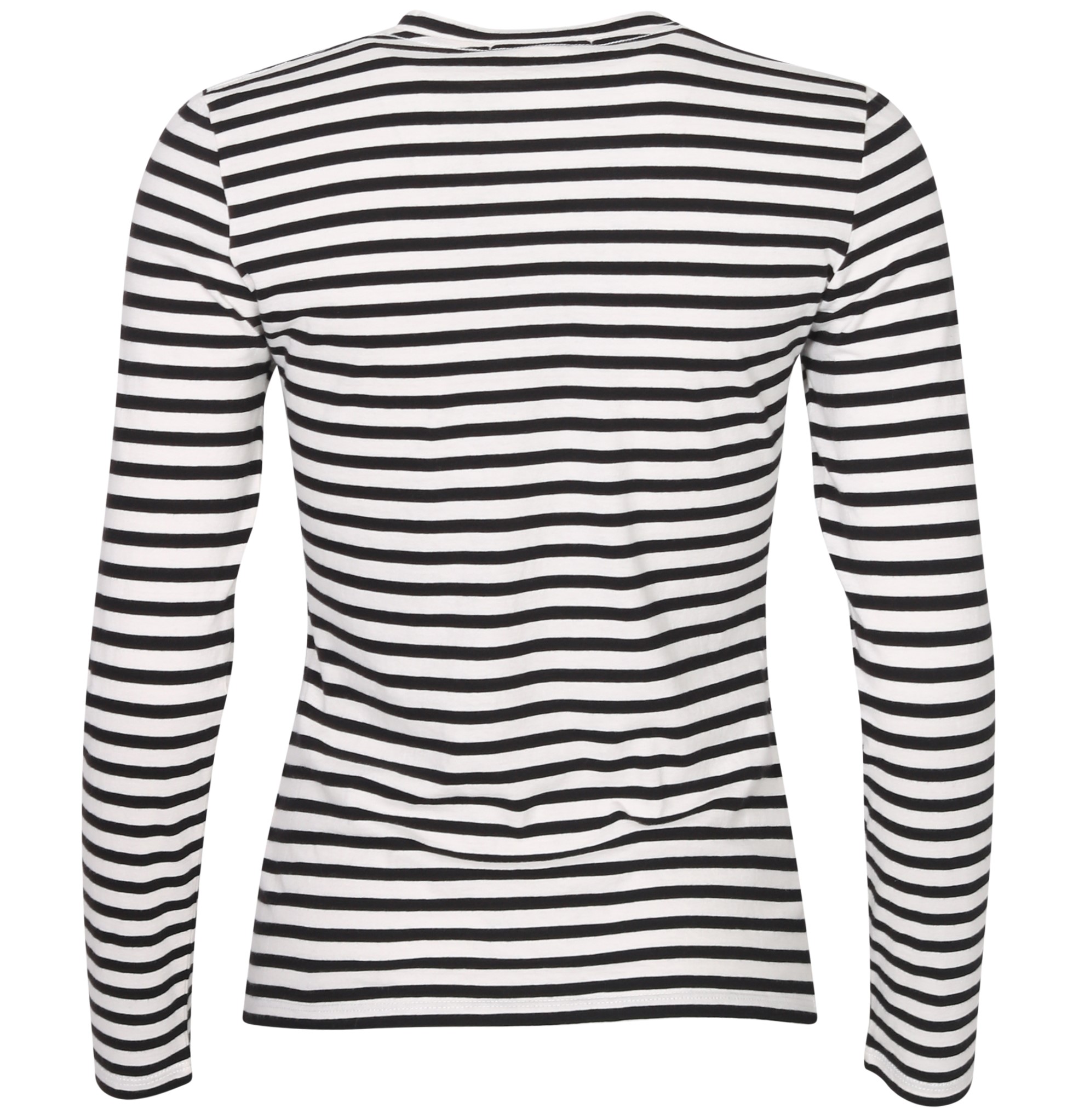 NILI LOTAN Susana Longsleeve in Black/White Stripe