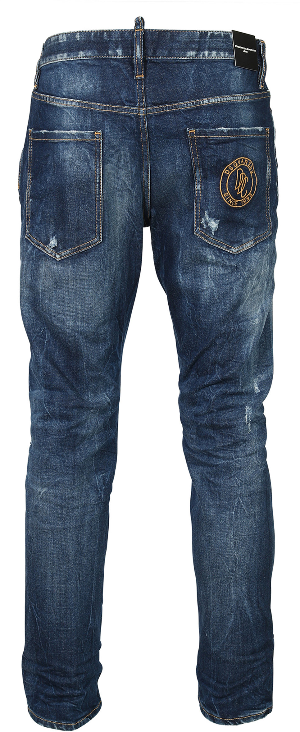 Dsquared Jeans Straight Leg Boot Cut Blue Washed