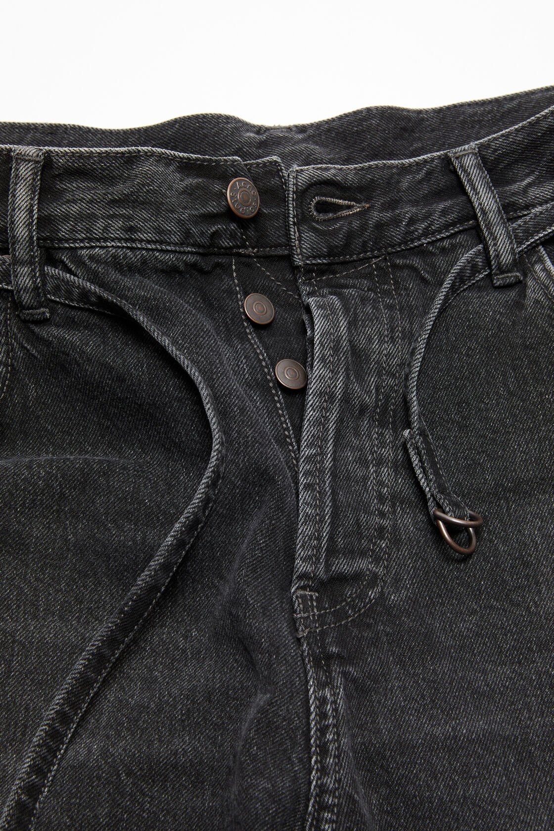 ACNE STUDIOS 1991 Toj Jeans Shorts in Washed Black