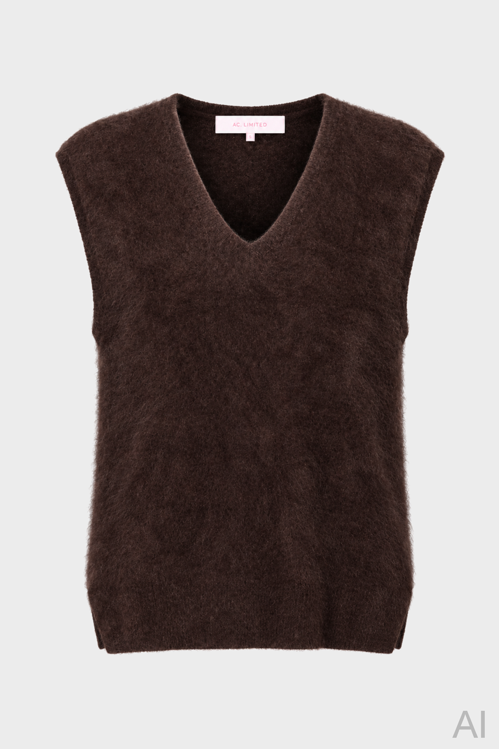 ABSOLUT CASHMERE Brushed Cashmere Slipover in Brown