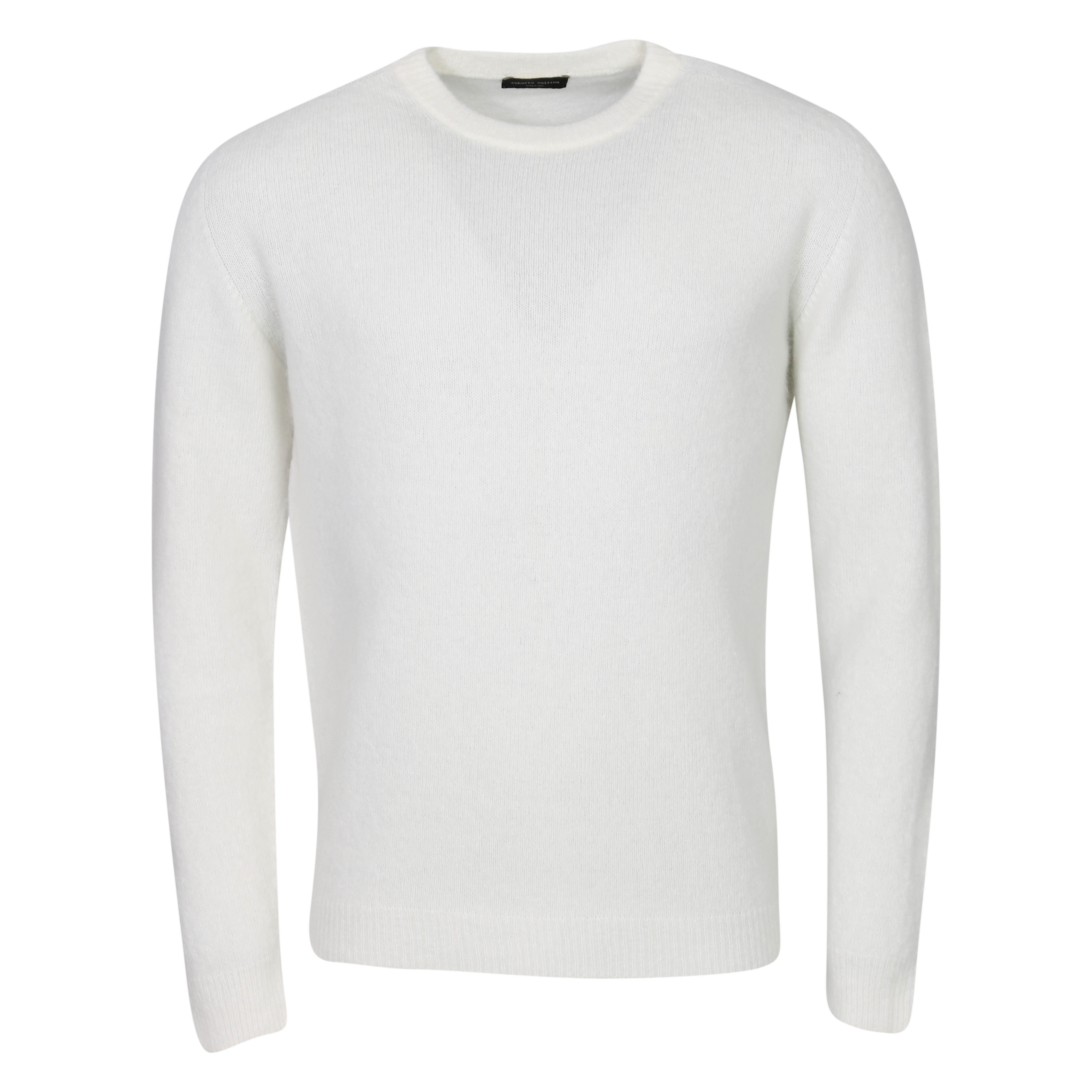 Roberto Collina Fluffy Knit Pullover in Offwhite