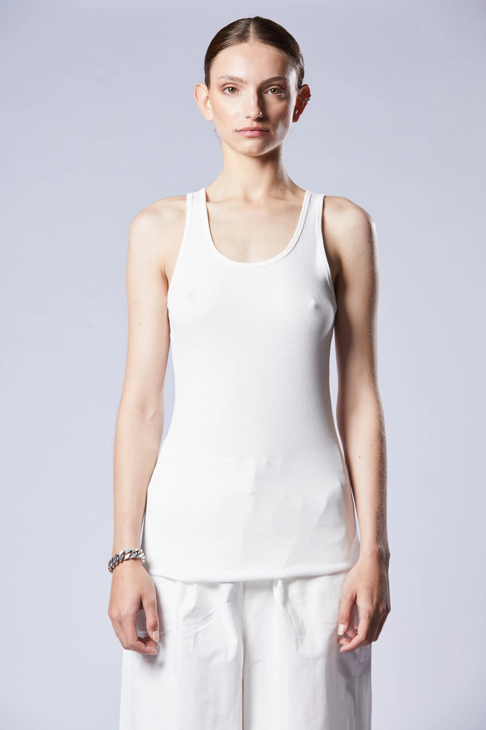 THOM KROM Tank Top in Off White XS