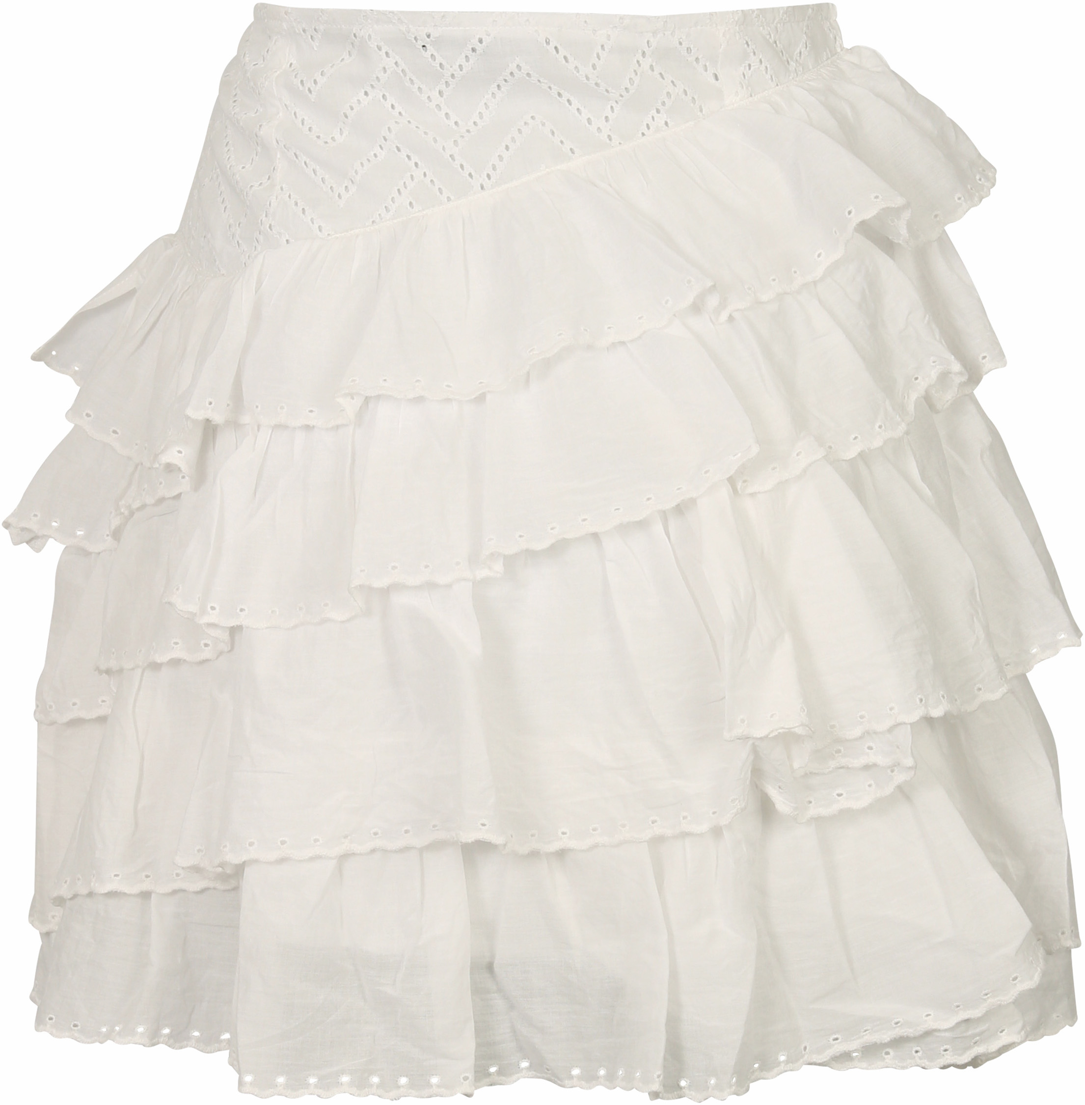 Nikkie Ruffle Skirt Off White