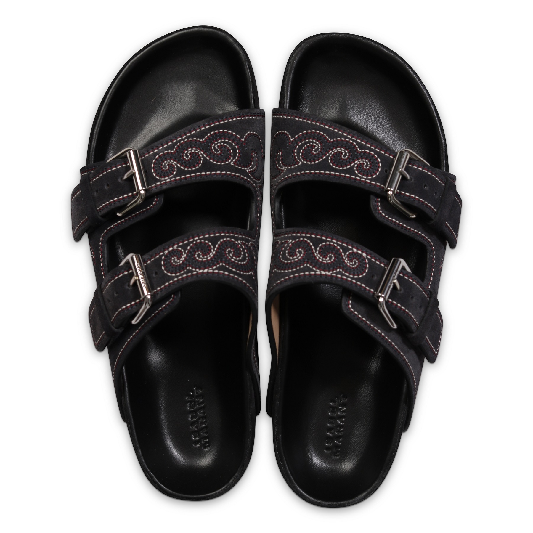 ISABEL MARANT Lennyo Sandals with Stitching in Faded Night 40