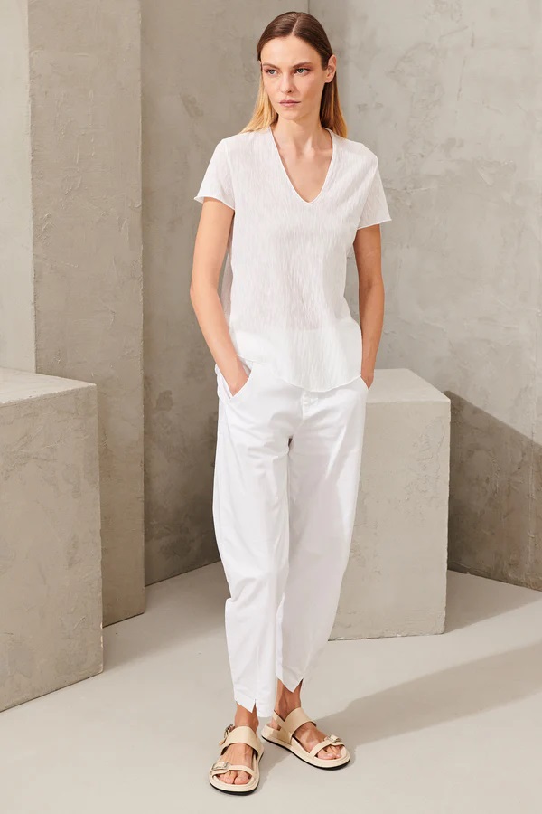 TRANSIT PAR SUCH V-Neck T-Shirt in White L