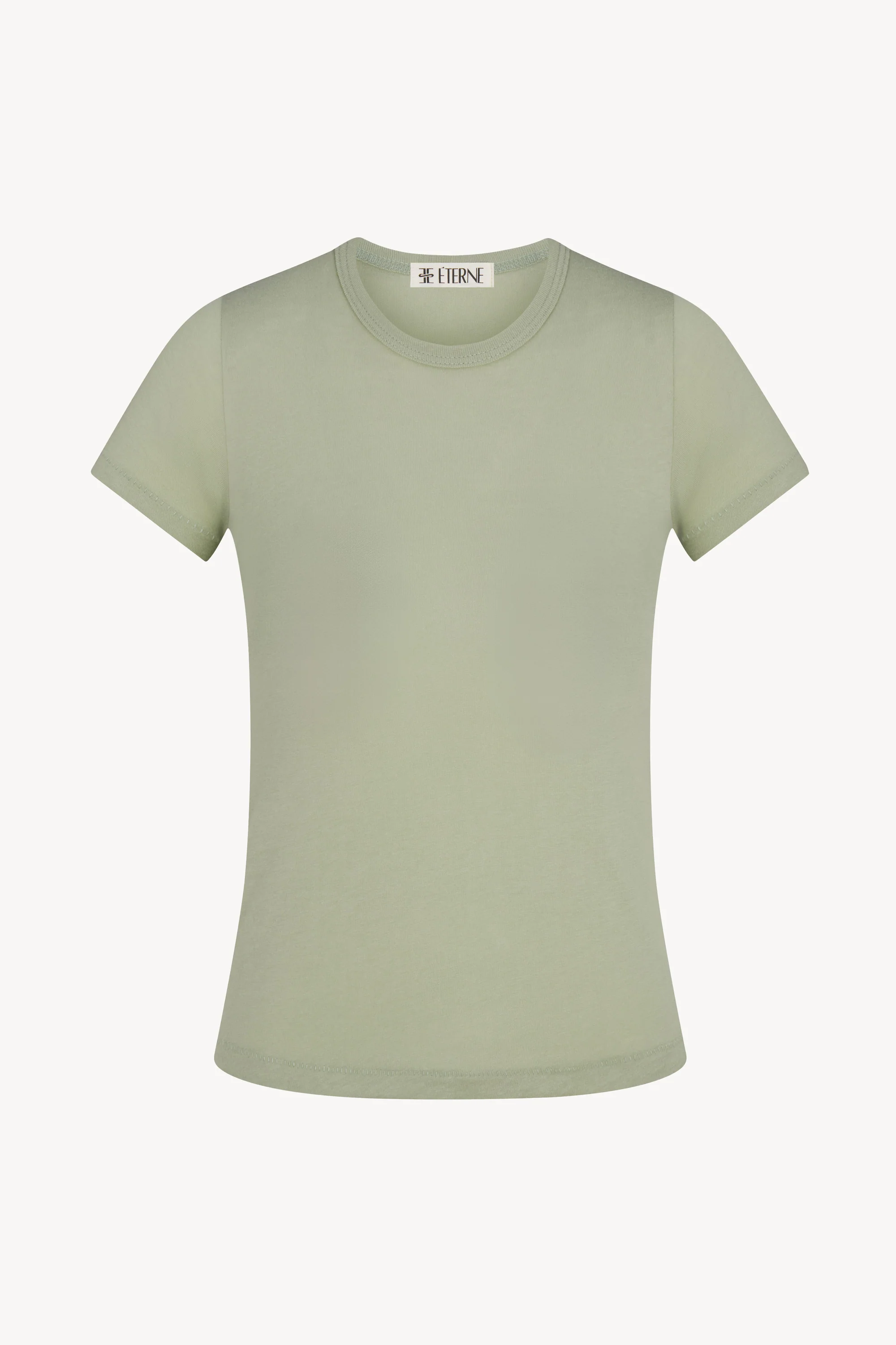 ÉTERNE Fitted Crewneck T-Shirt in Sage ÉTERNE Fitted Crewneck T-Shirt in Sage