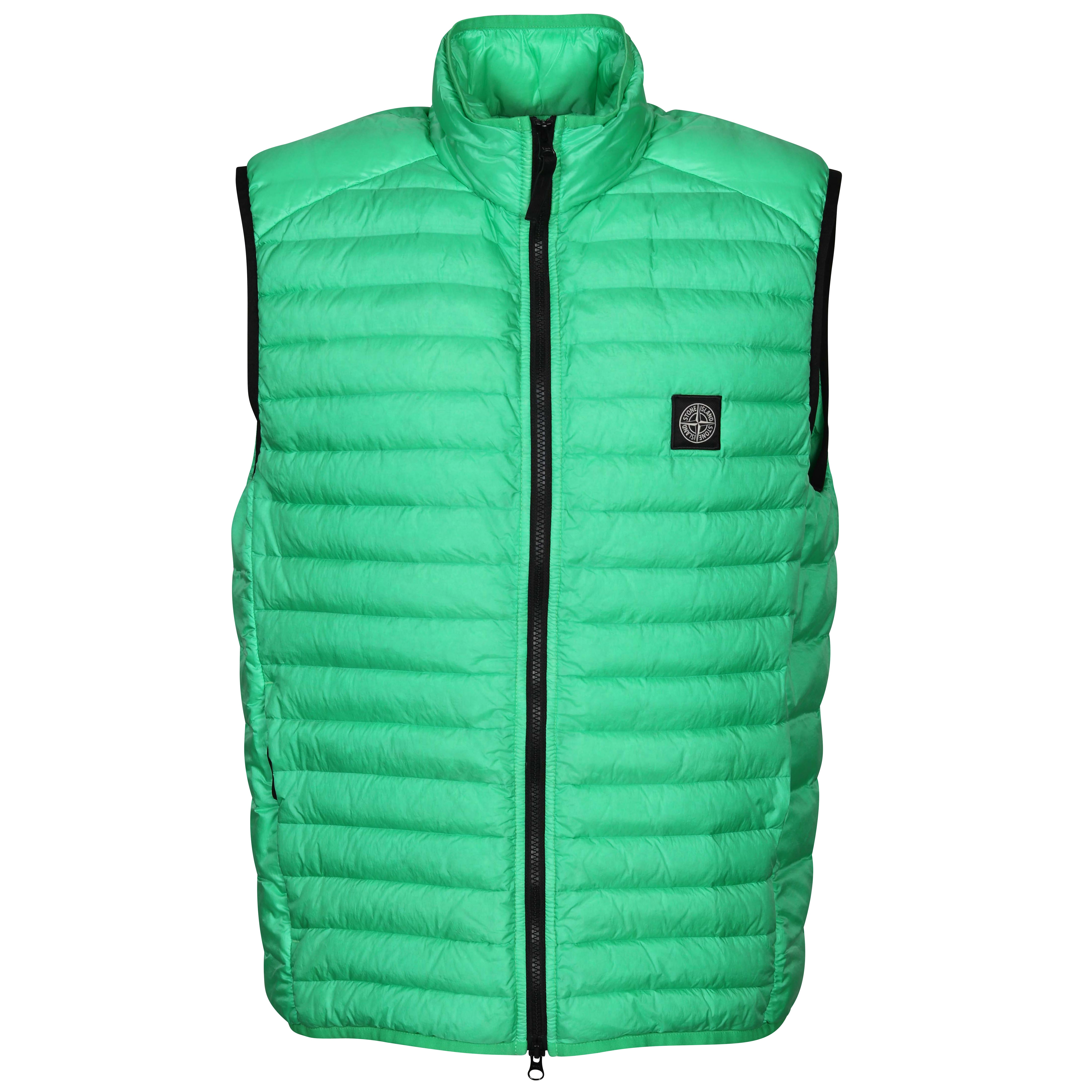 Stone Island Real Down Vest in Emerald Green