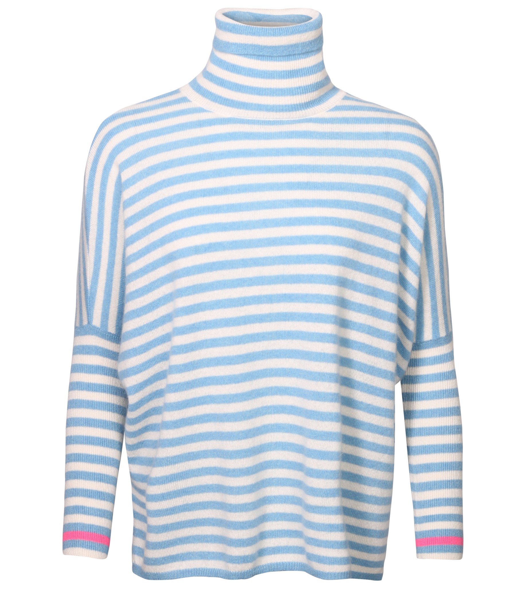 ABSOLUT CASHMERE Poncho Sweater Joanna in Light Pink/Orange