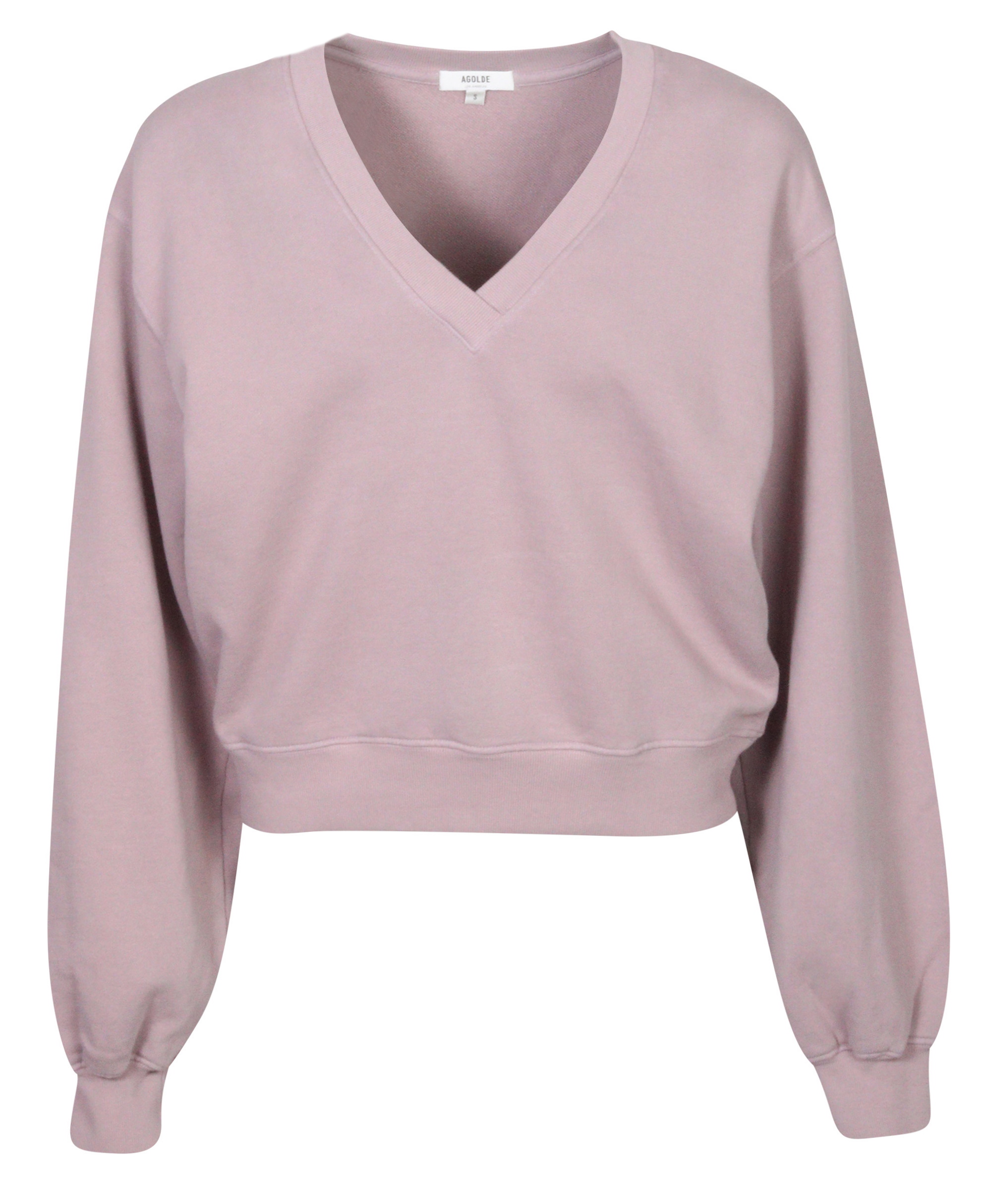 Agolde Balloon V-Neck Sweatshirt light lilac