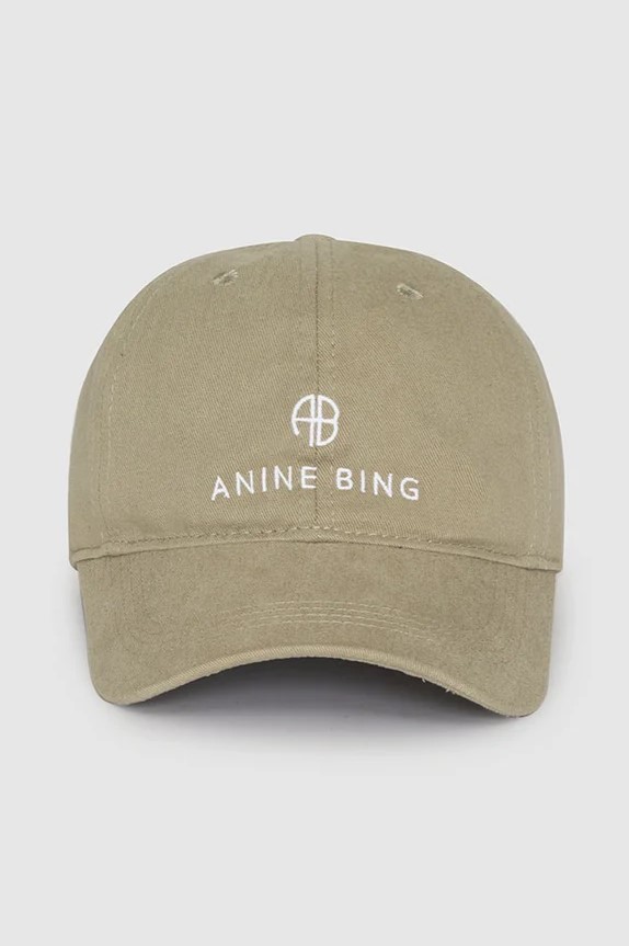 ANINE BING One Jeremy Baseball Cap in Green Khaki