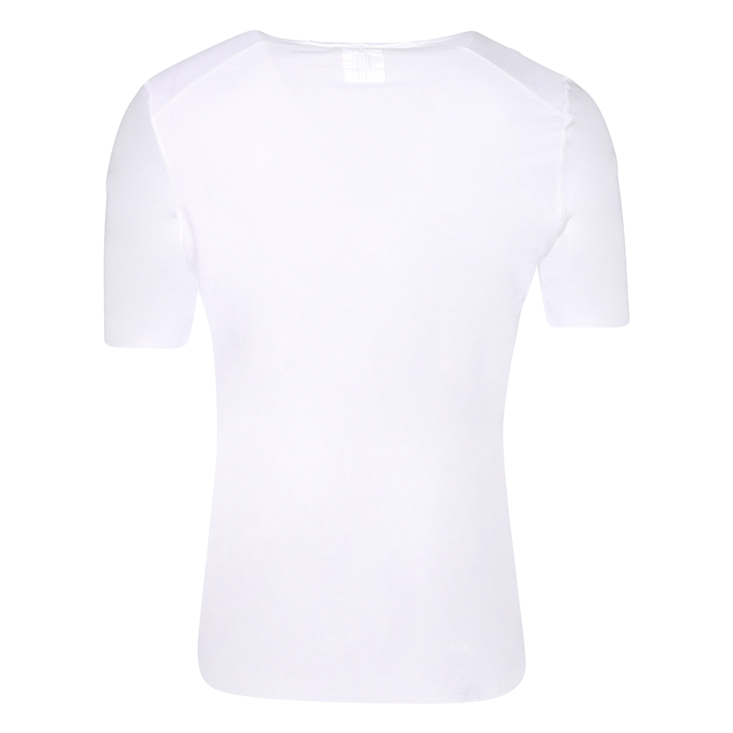 Hannes Roether V-Neck T-Shirt in White XXL