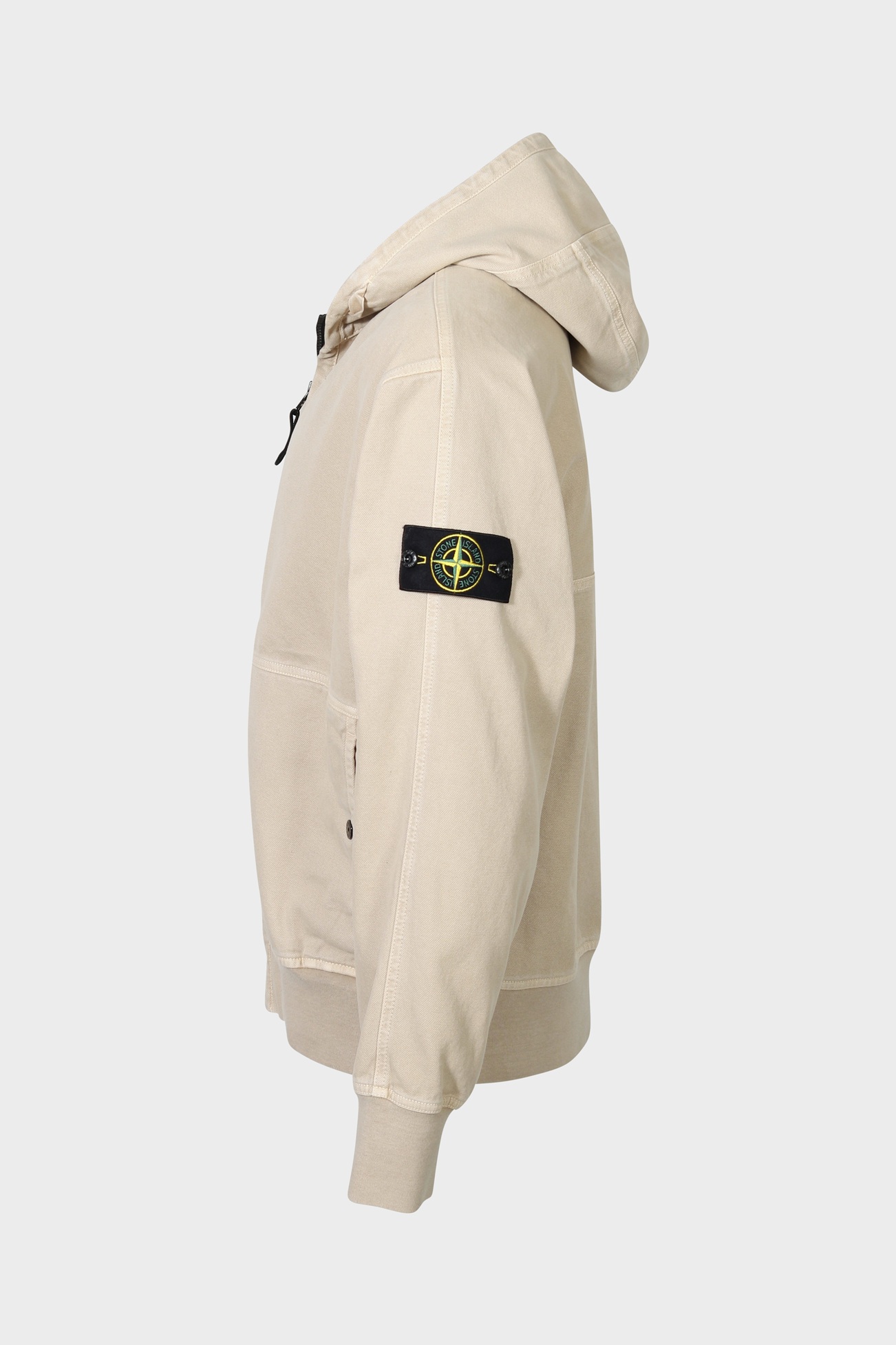 STONE ISLAND Cotton Canvas Jacket in Washed Beige