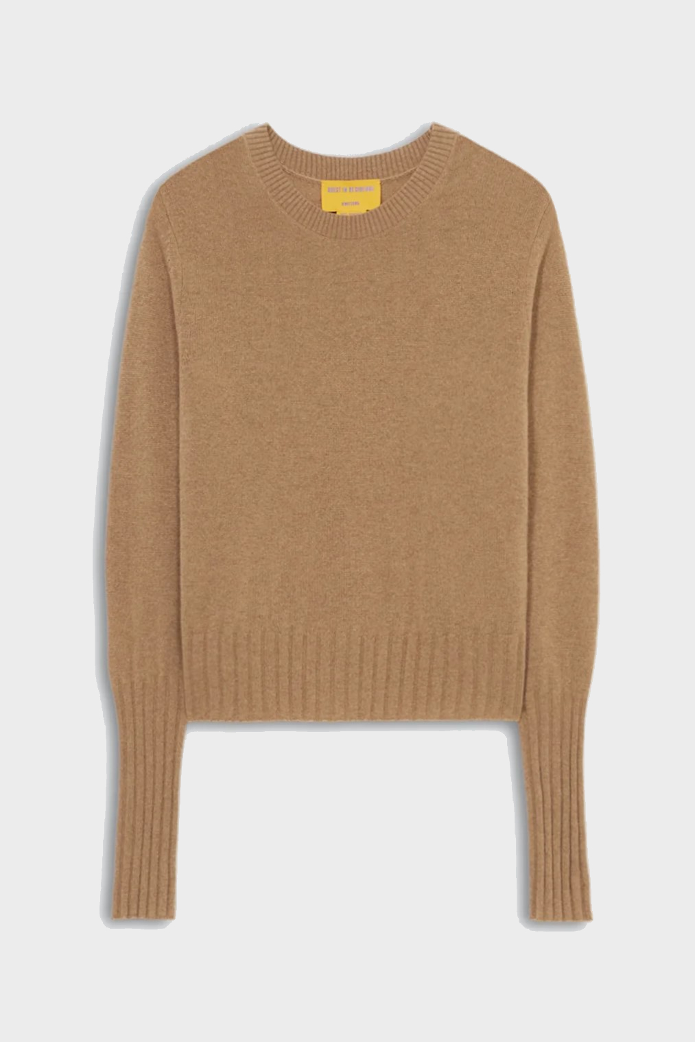 GUEST IN RESIDENCE Shrunken Crewneck Sweater in Almond GUEST IN RESIDENCE Shrunken Crewneck Sweater in Almond