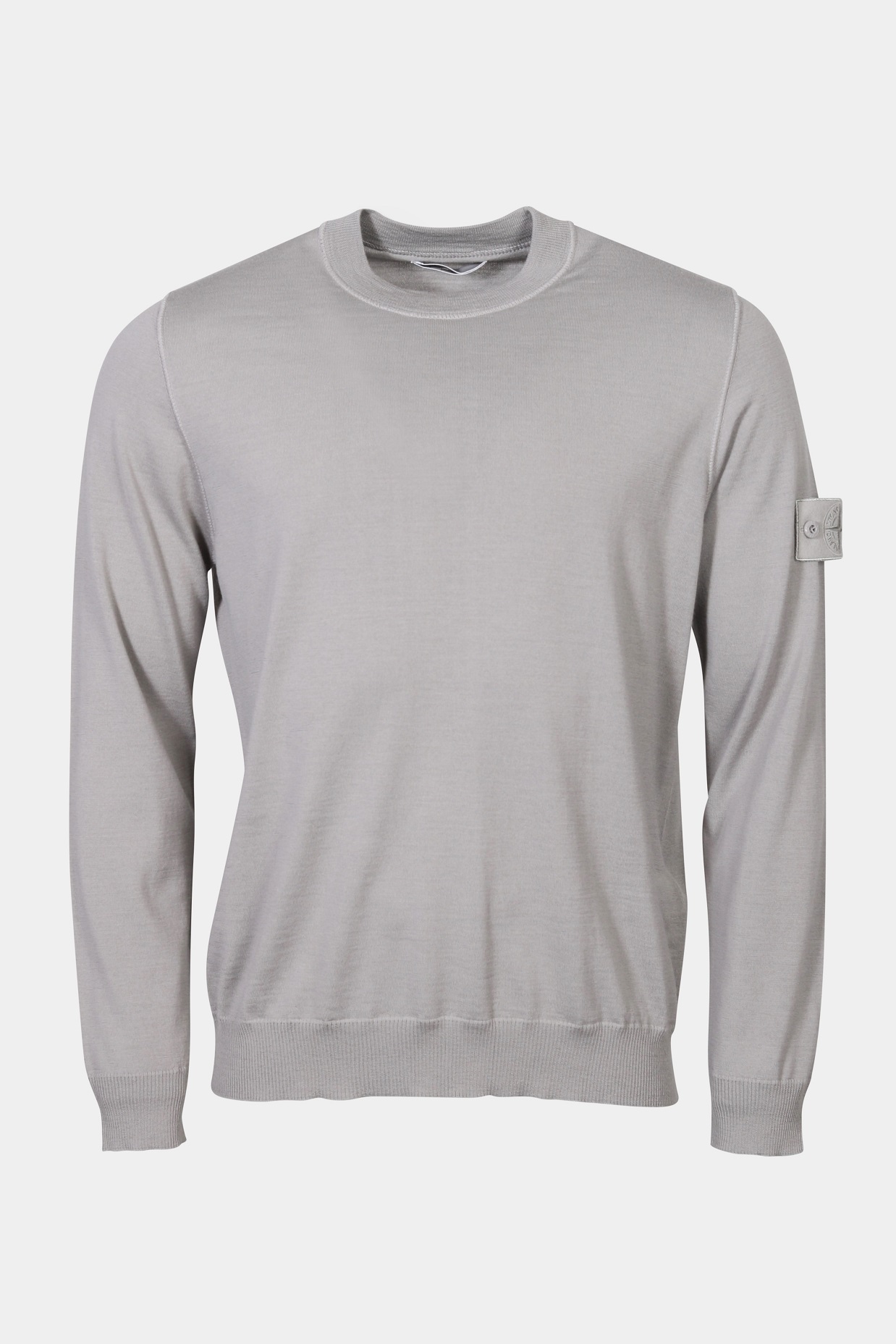 STONE ISLAND GHOST Knit Pullover in Light Grey STONE ISLAND GHOST Knit Pullover in Light Grey