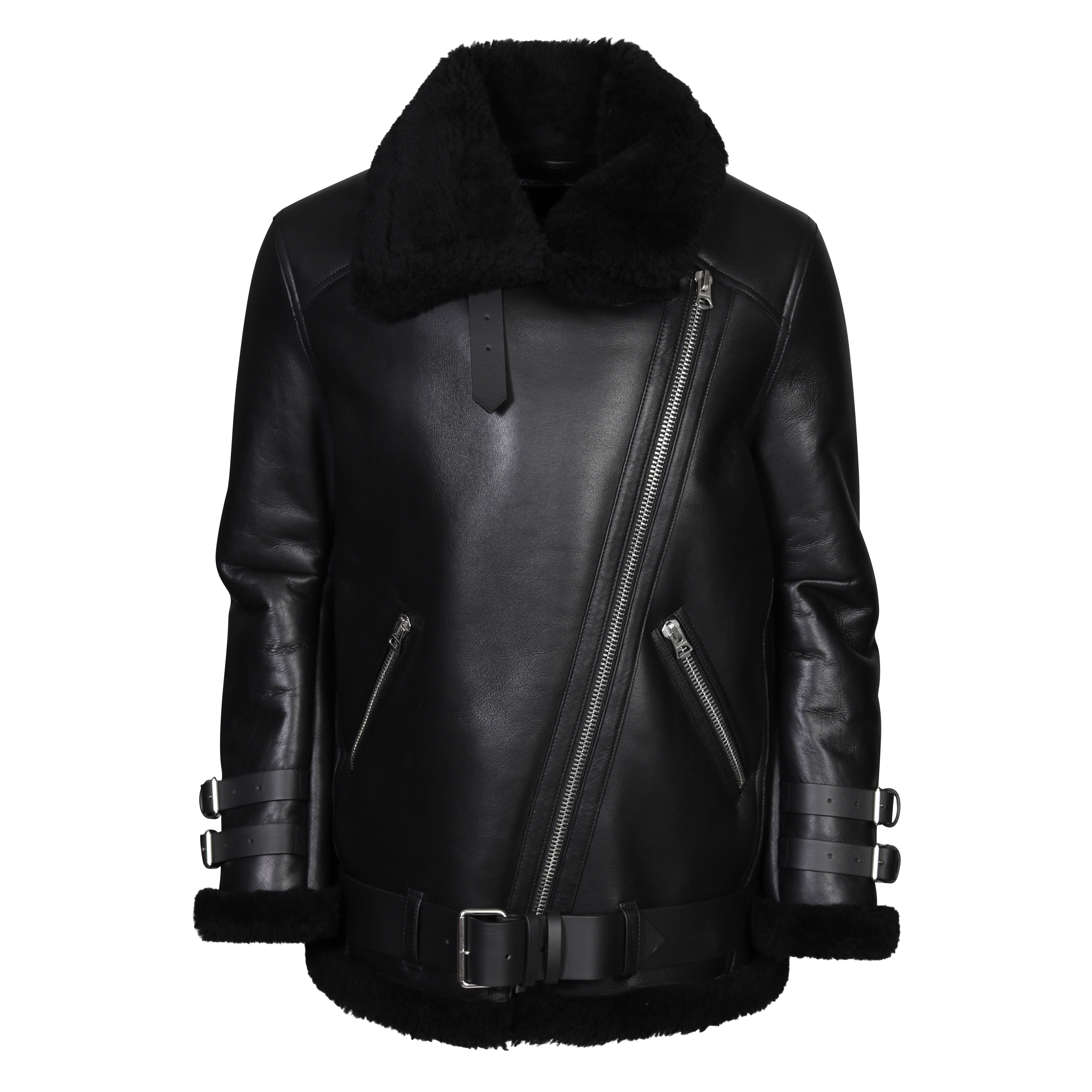 Acne Studios Shearling Jacket in Black 34