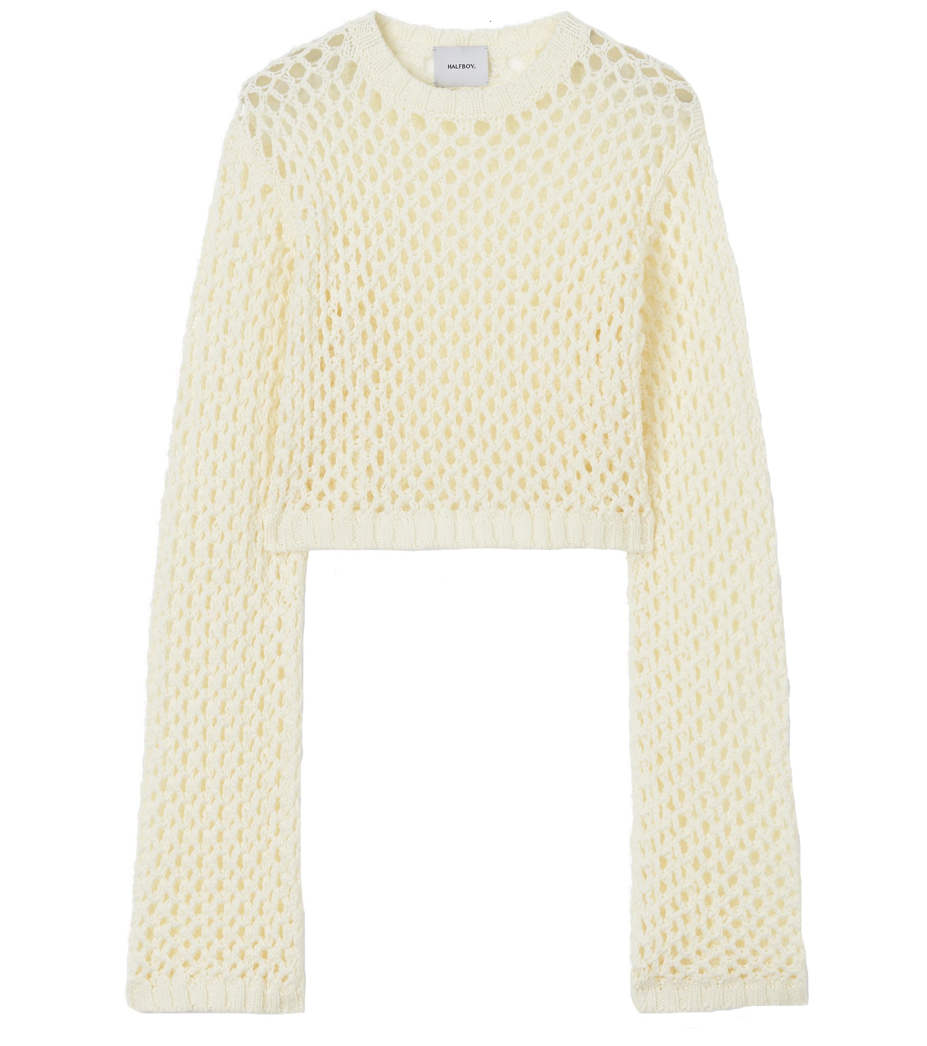 HALFBOY Short Net Pullover in Cream