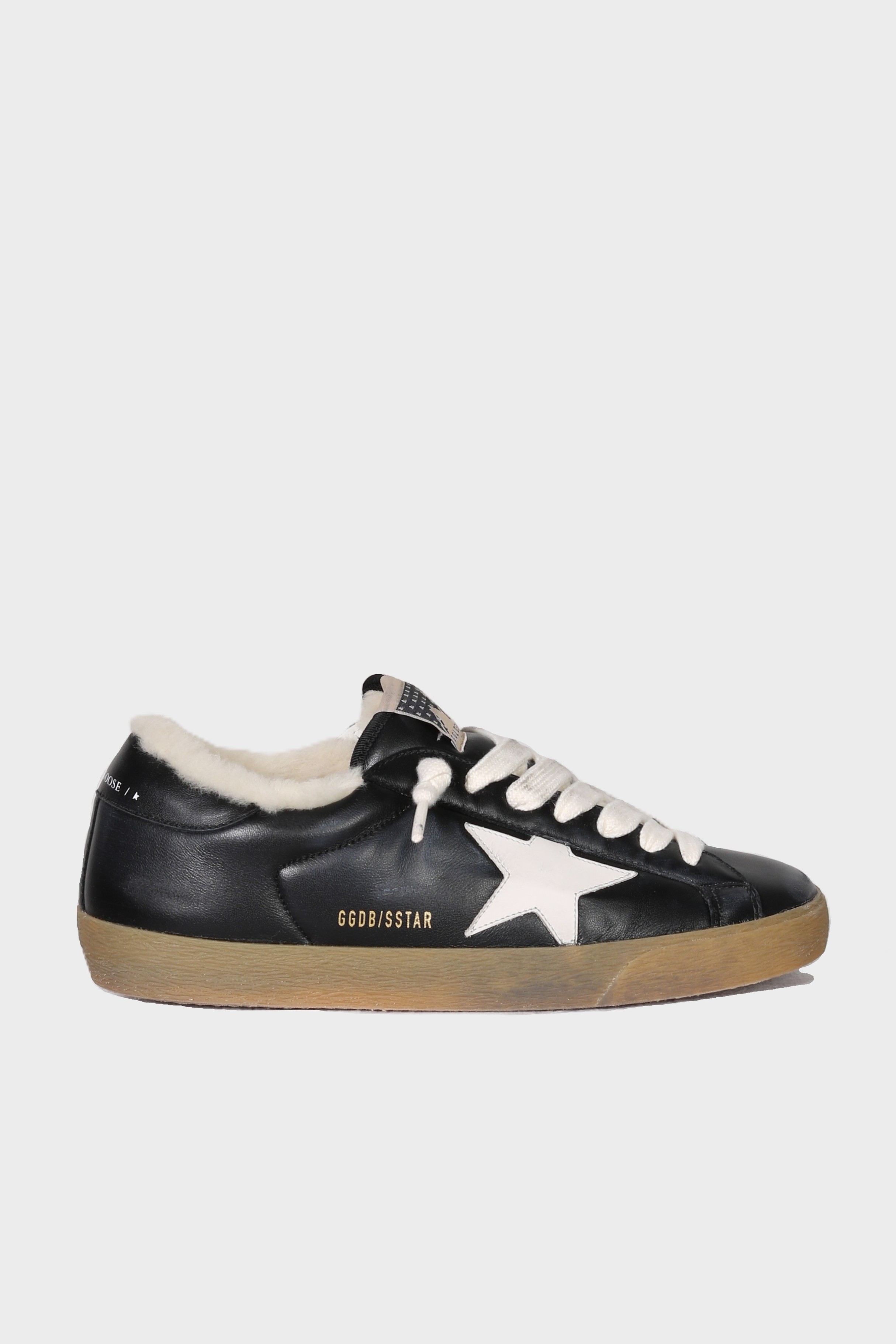 GOLDEN GOOSE Super Star Shearling Black/White