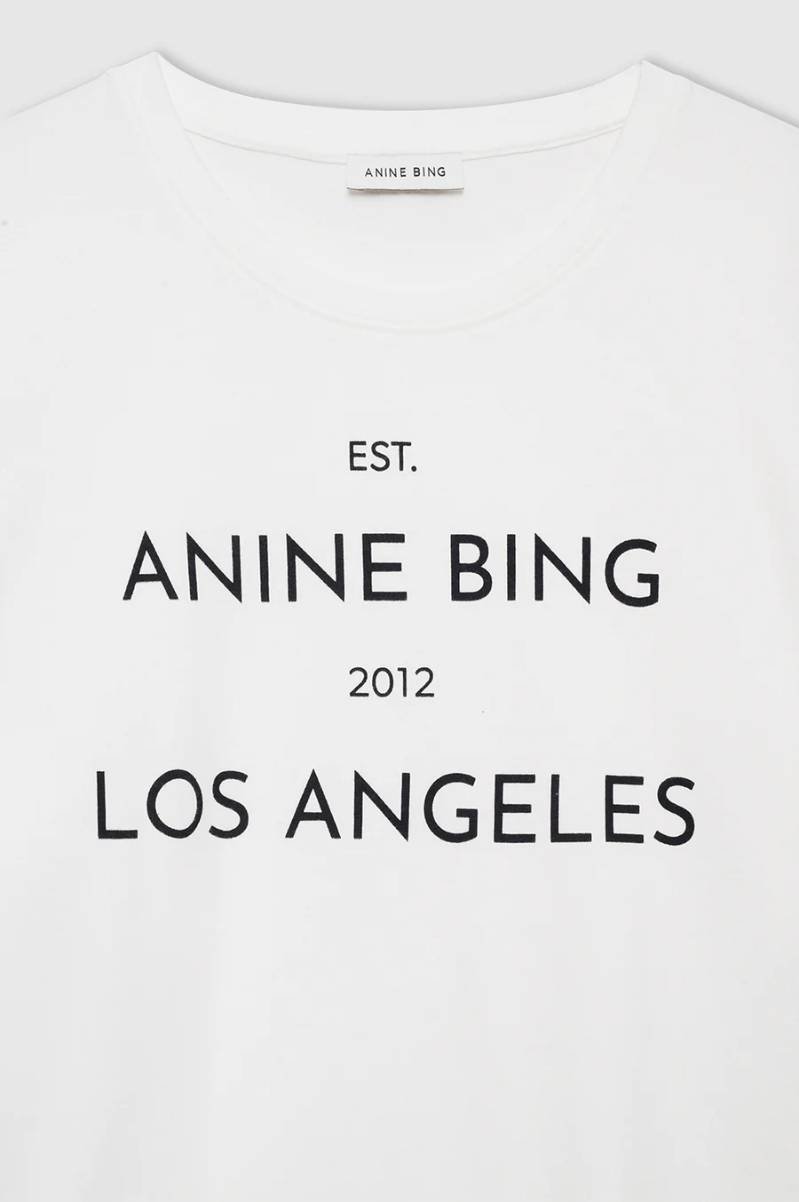 ANINE BING Rudy AB Los Angeles T-Shirt in Ivory