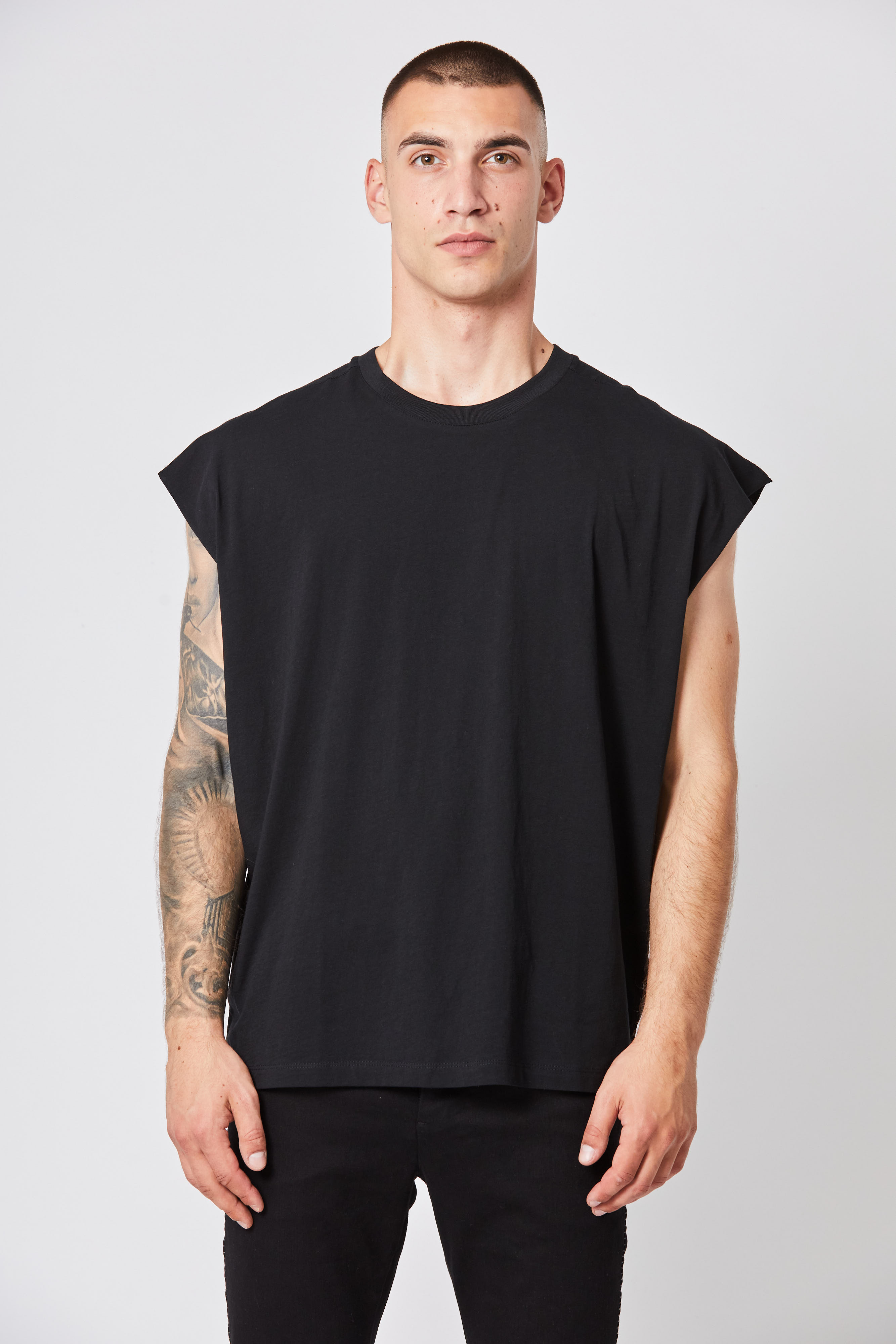 Thom Krom Oversize Muscle Tee in Black