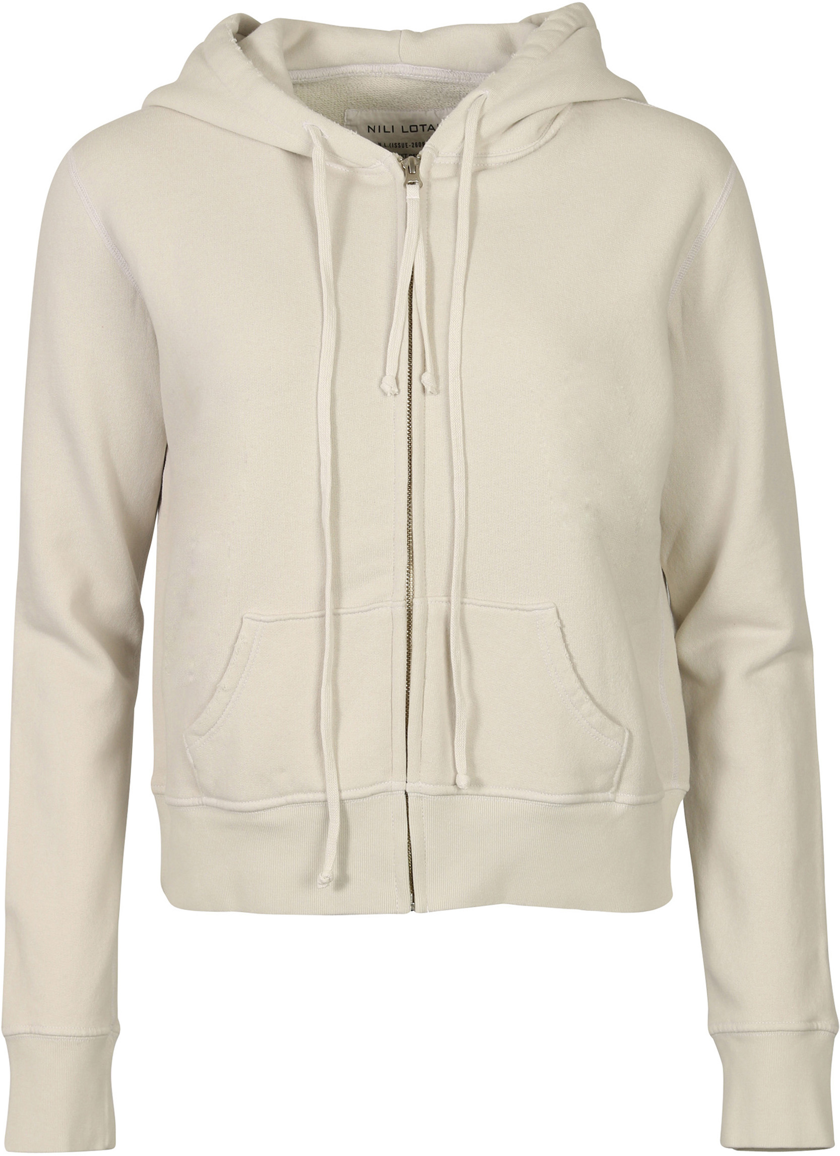 Nili Lotan Zip Hoodie Callie Chalk