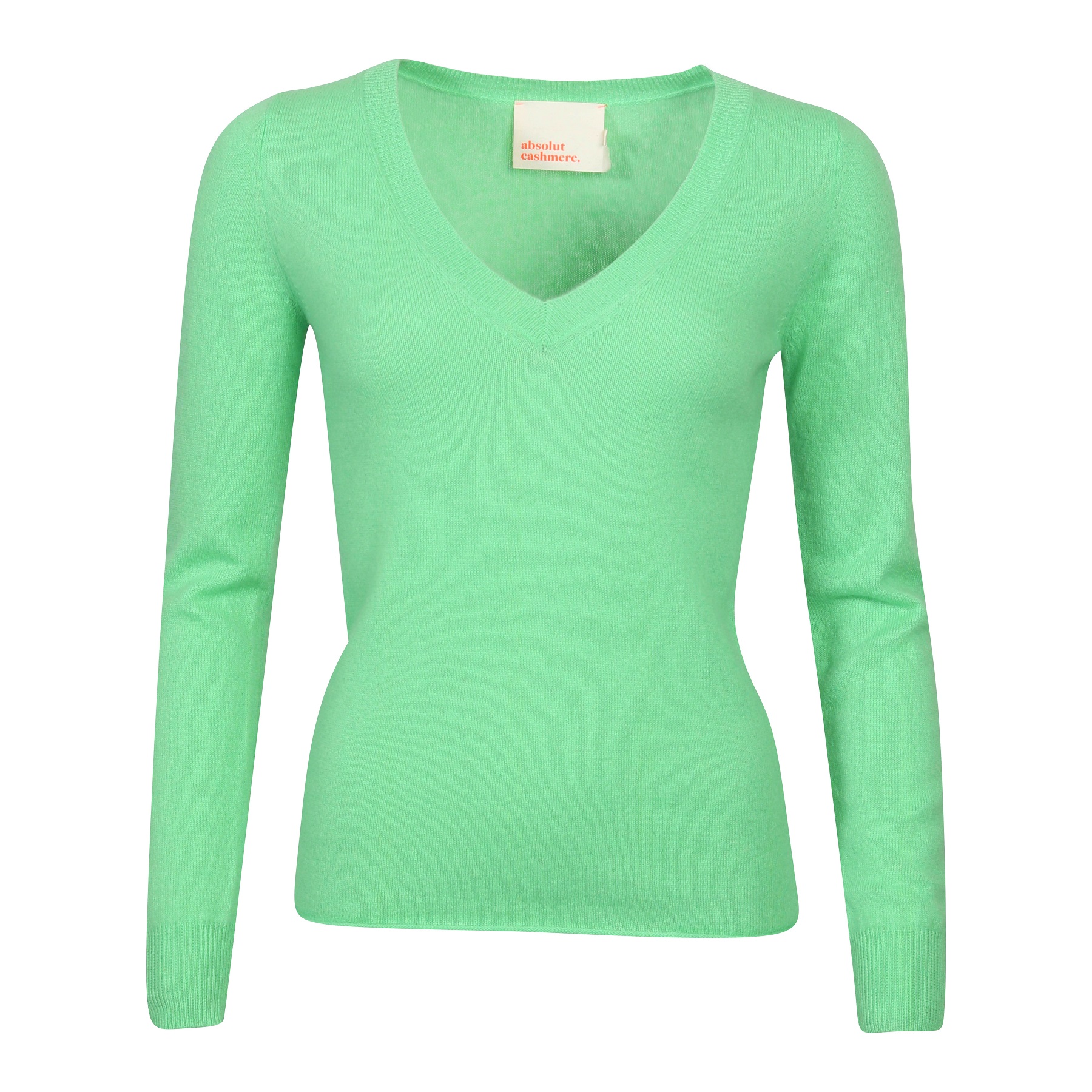 Absolut Cashmere Fitted V-Pullover in Light Green