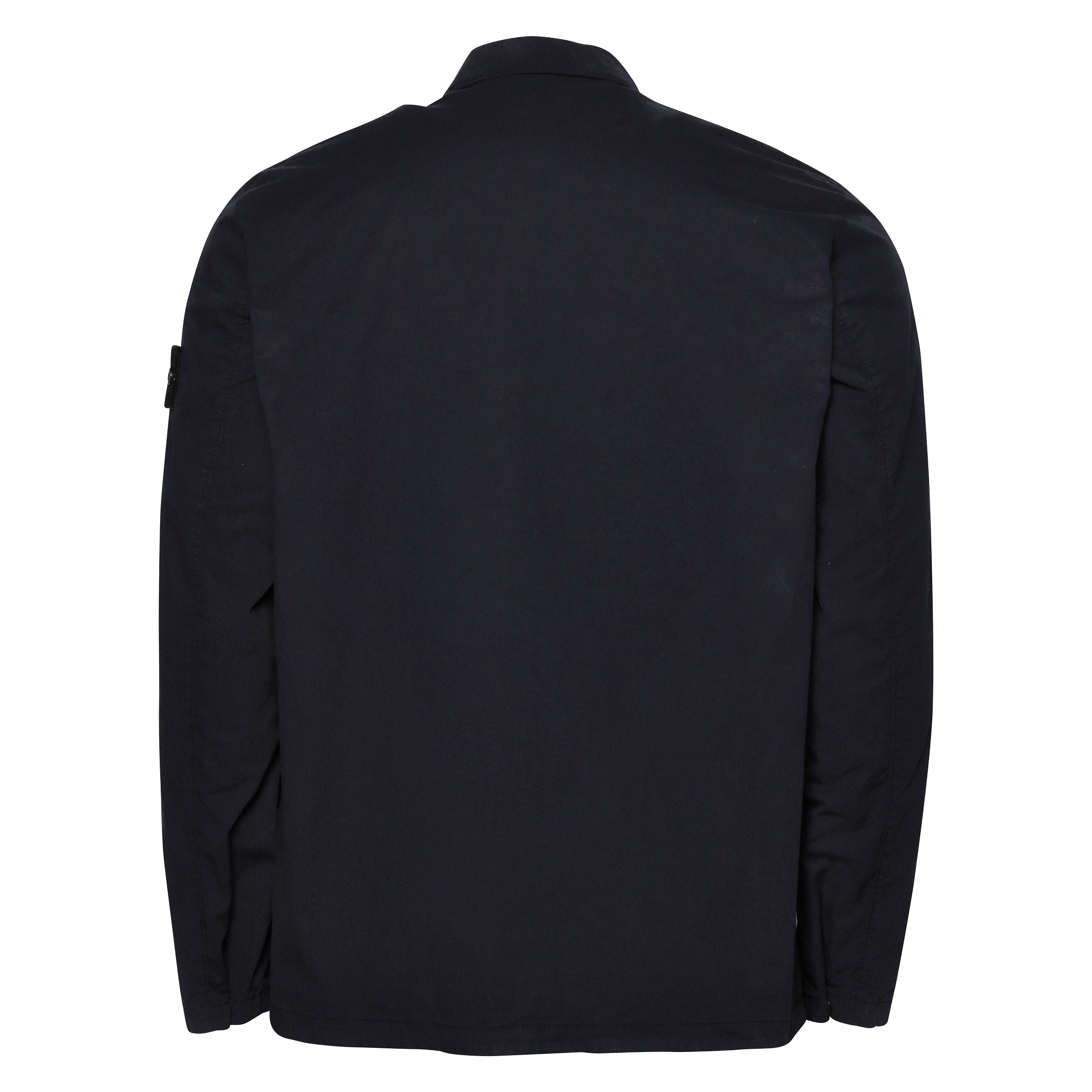 Stone Island Cotton Overshirt in Navy Blue XXL