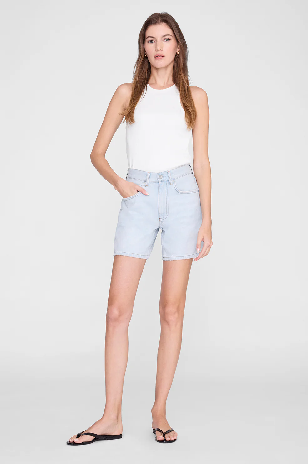 ANINE BING Jeans Shorts Delaney in Lucid Blue