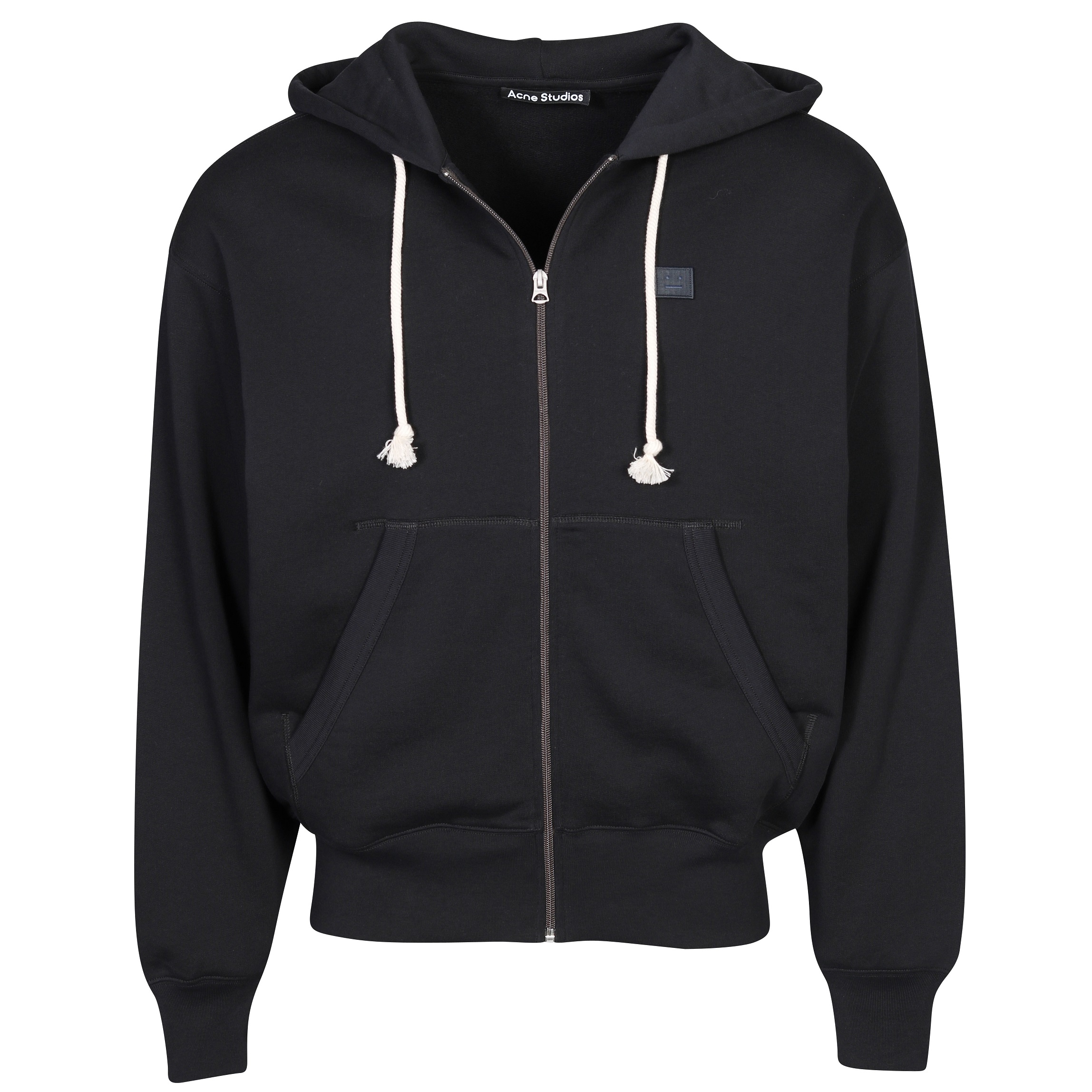 Acne Studios Face Zip Hoodie in Black