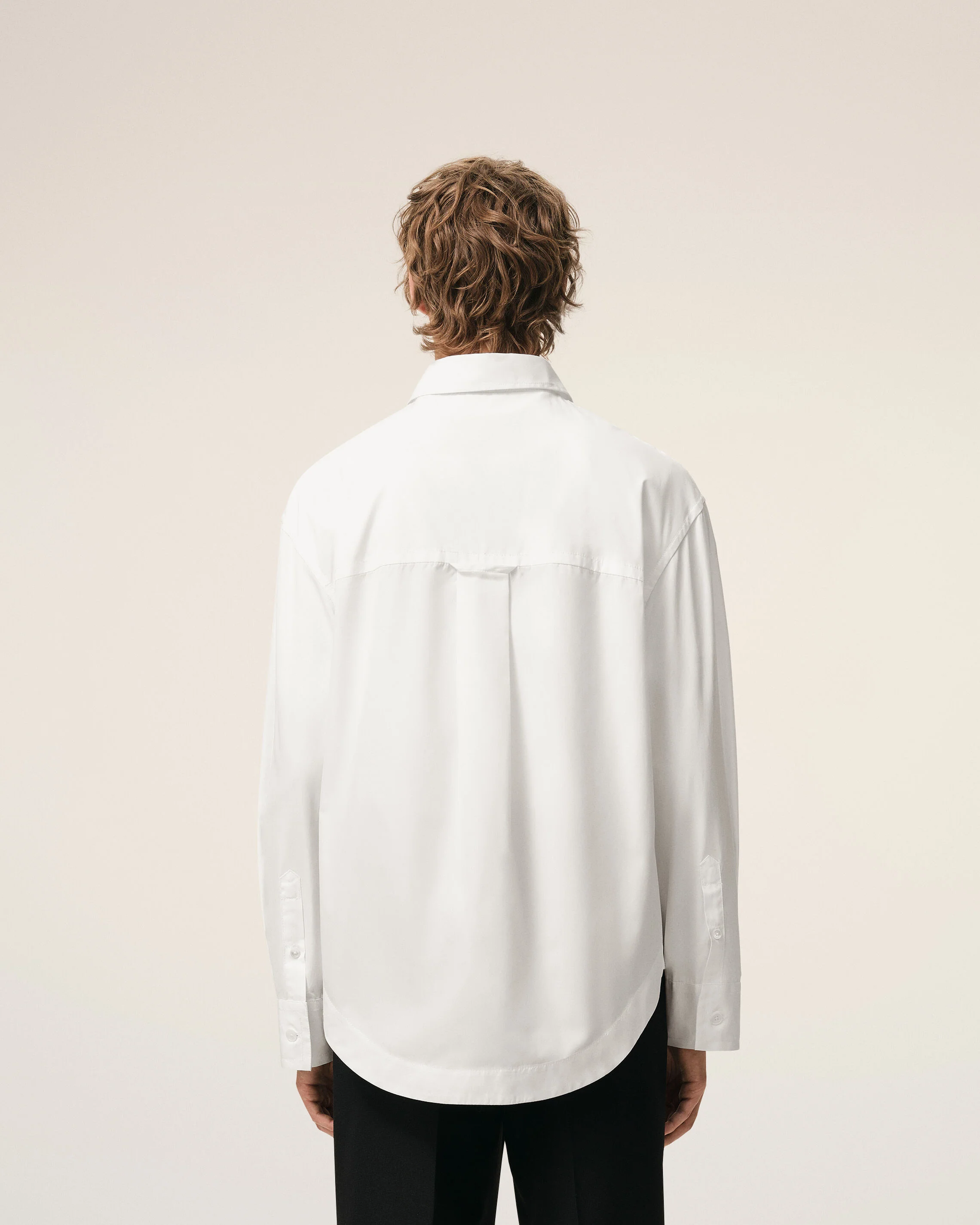 AMI PARIS de Coeur Oversize Embossed Shirt in White