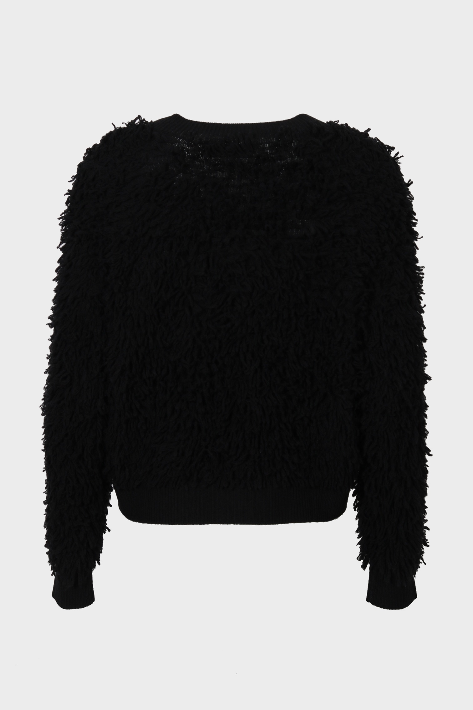 FLONA Cashmere Fringe Cardigan in Black M