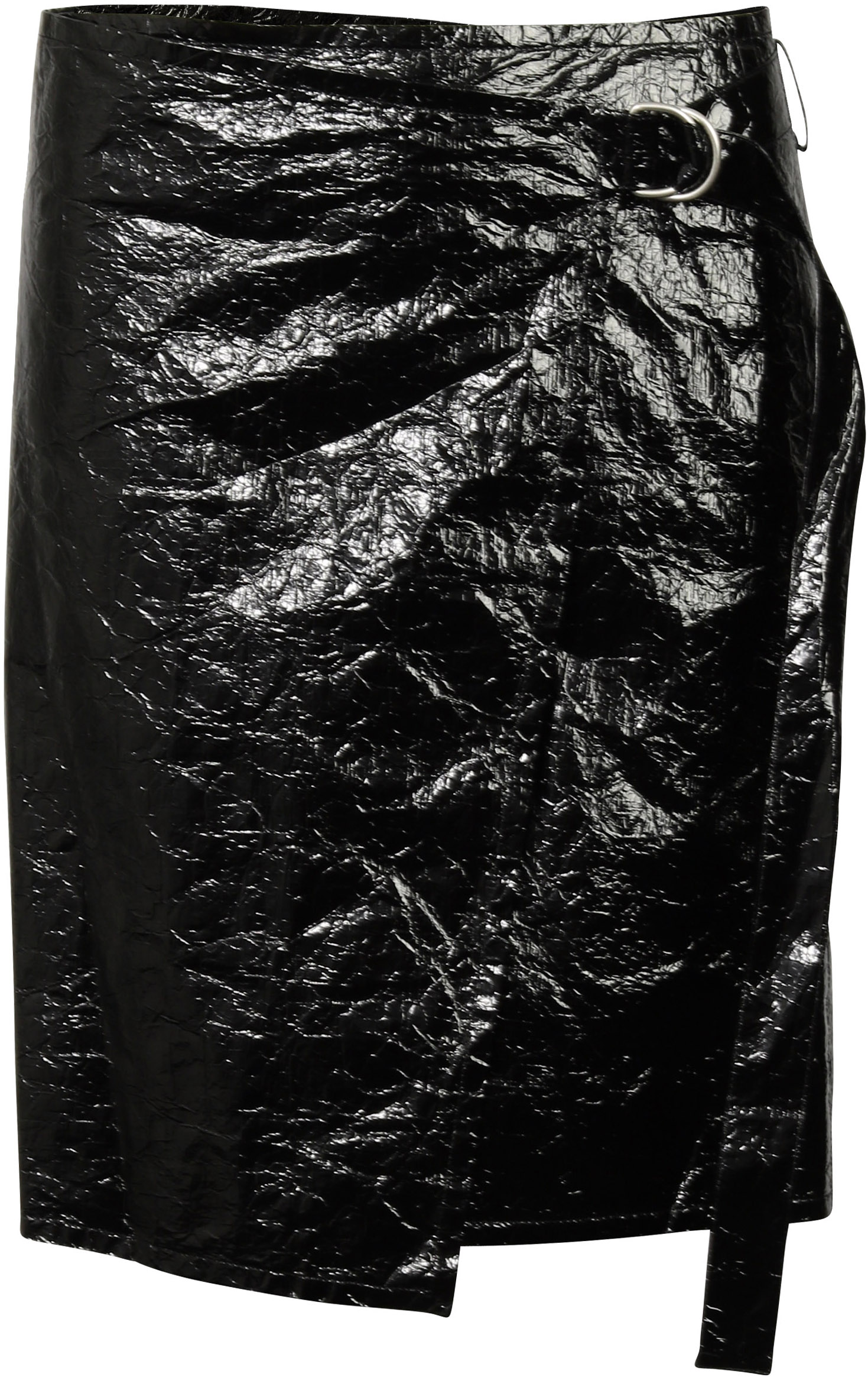 Helmut Lang Wet Look Skirt Black