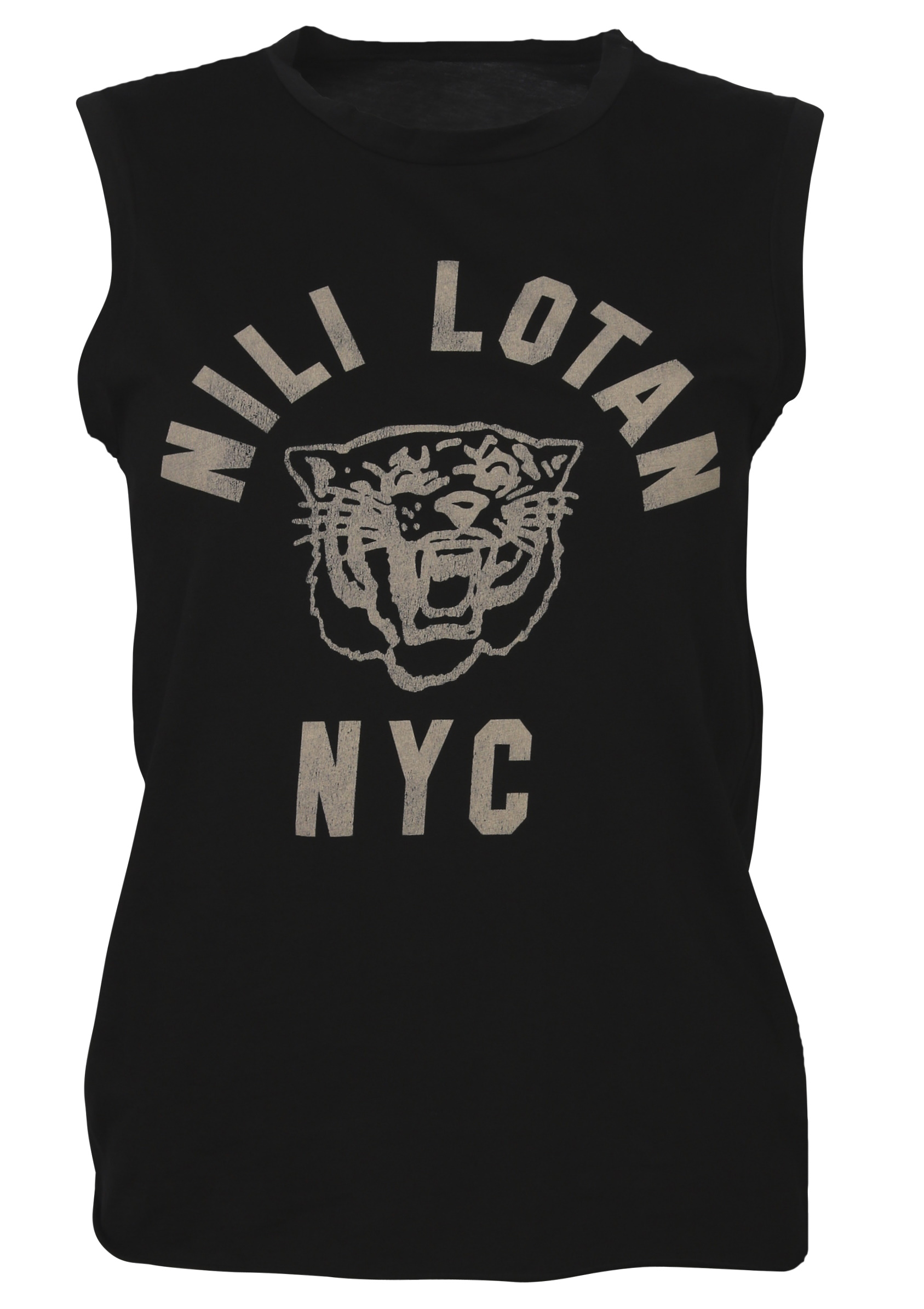 Nili Lotan Muscle Tee Black NYC Printed