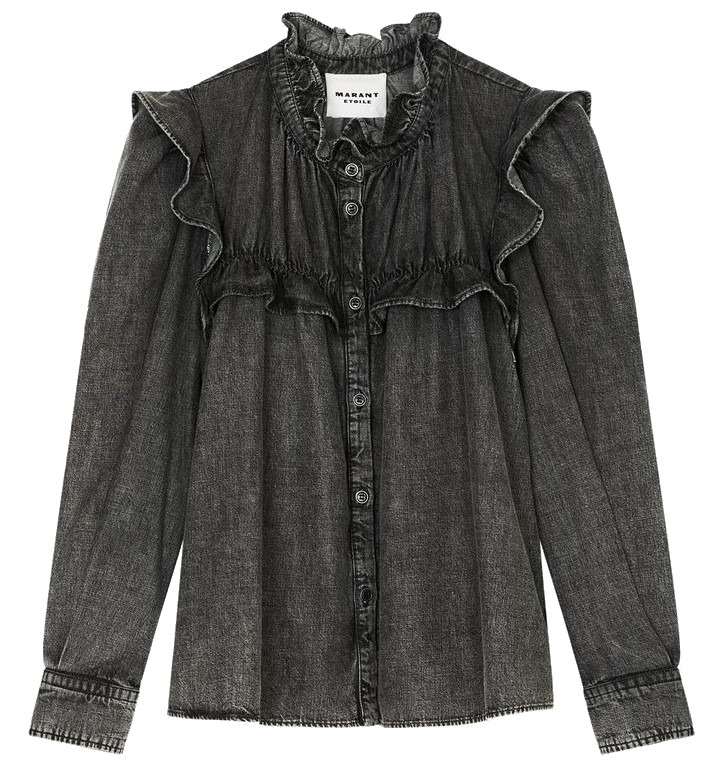 ISABEL MARANT ÉTOILE Idety Shirt in Dark Grey