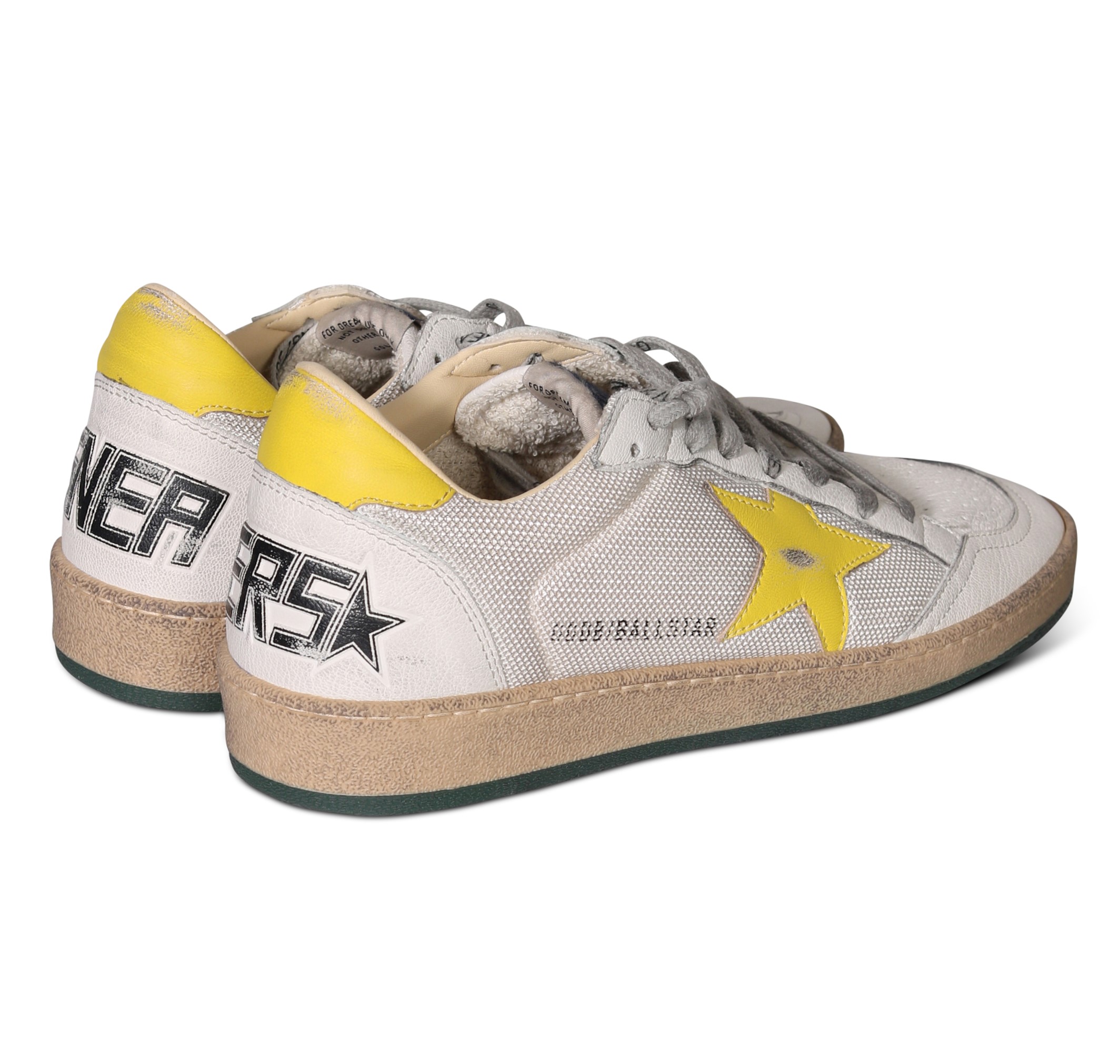 GOLDEN GOOSE Sneaker Ballstar in Cream/White/Yellow 40
