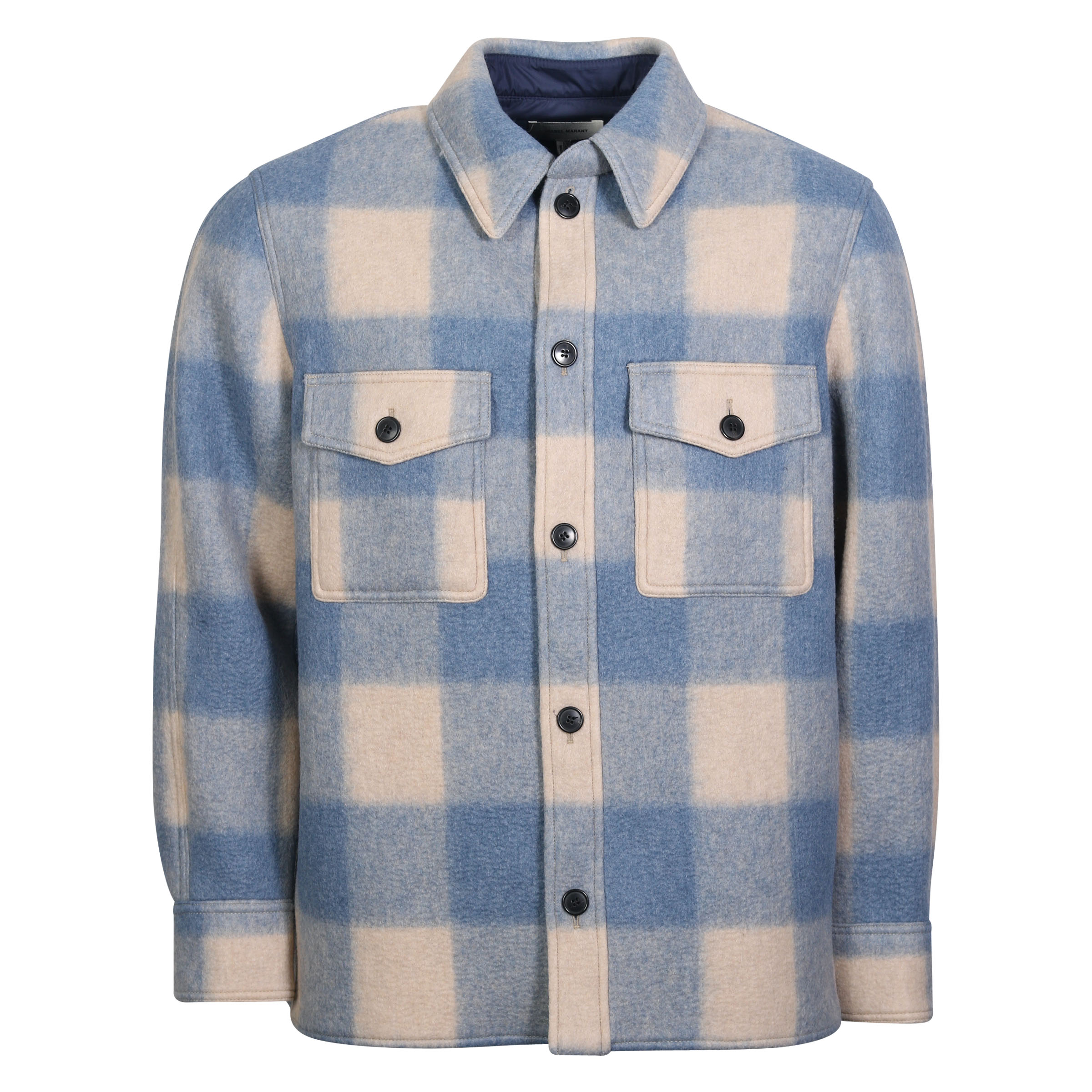 Isabel Marant Check Overshirt Kervon Blue