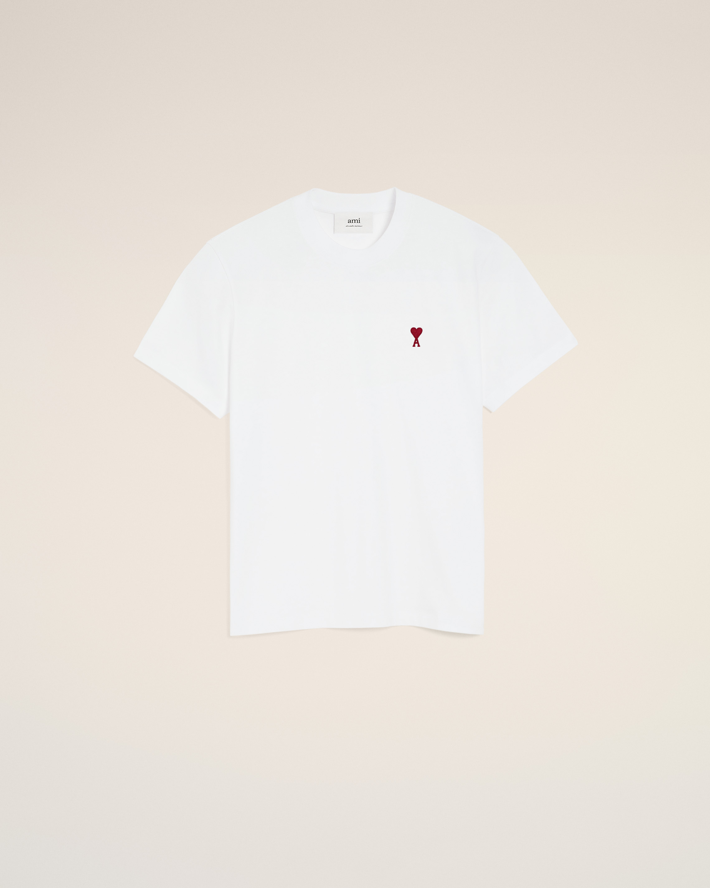 AMI PARIS de Coeur Classic Fit T-Shirt in White AMI PARIS de Coeur Classic Fit T-Shirt in White