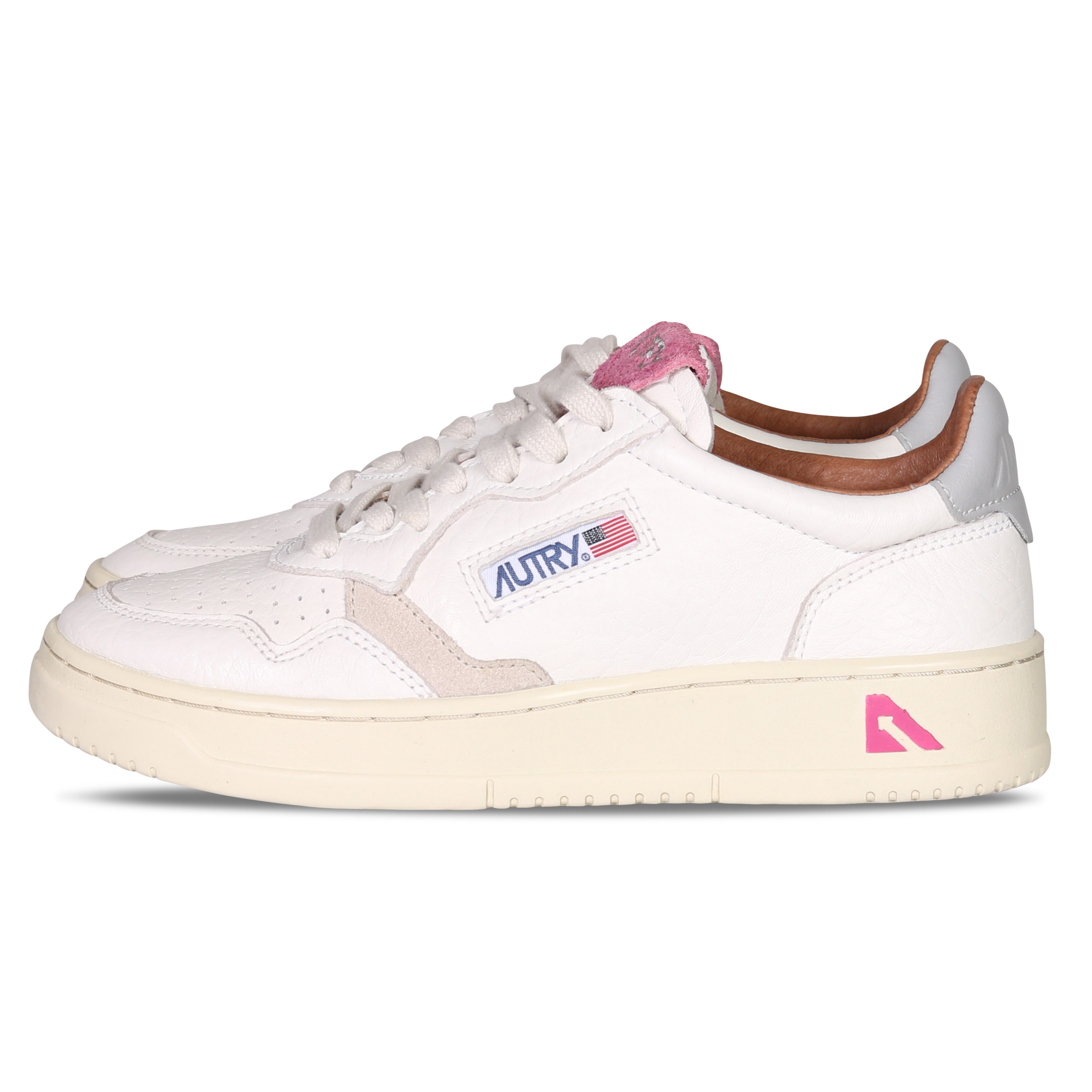 Autry Action Shoes Low Sneaker Elephant White/Grey/Pink