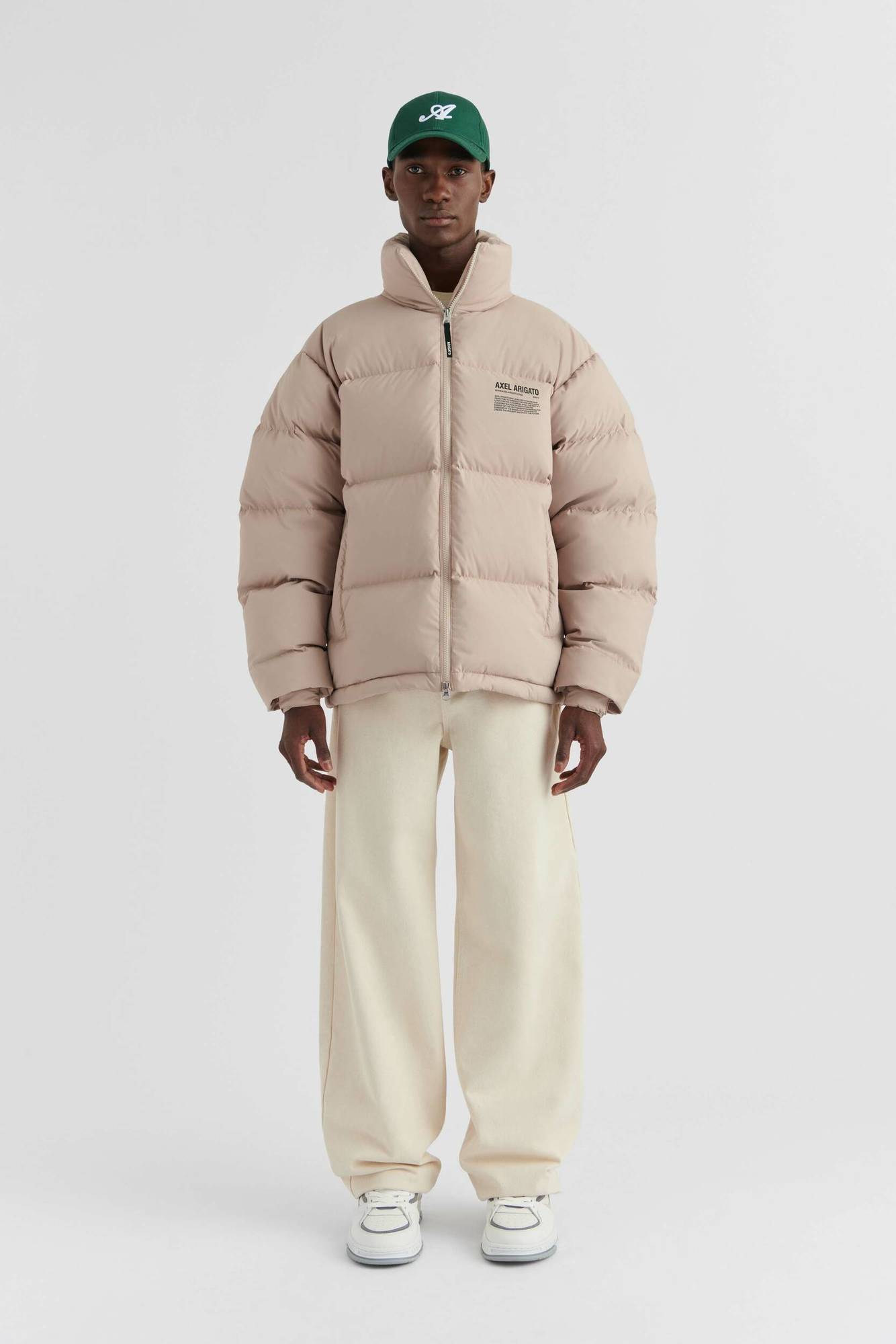 AXEL ARIGATO Observer Puffer Jacket in Pale Beige S