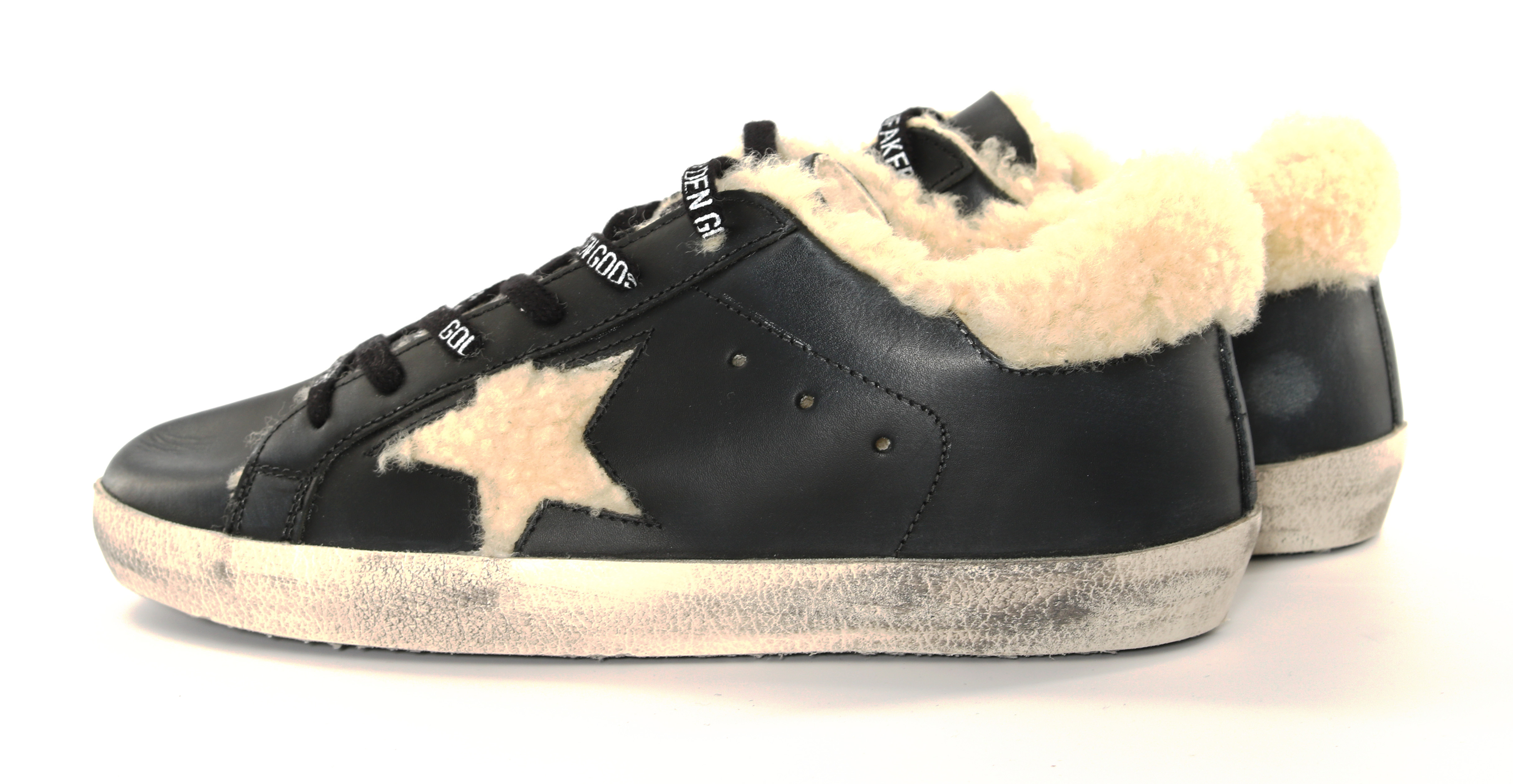 Golden Goose Sneaker Superstar Black Shearling