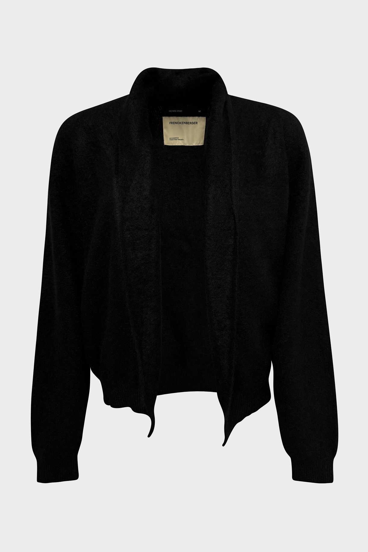 FRENCKENBERGER Fluffy Short Cashmere Cardigan in Black M