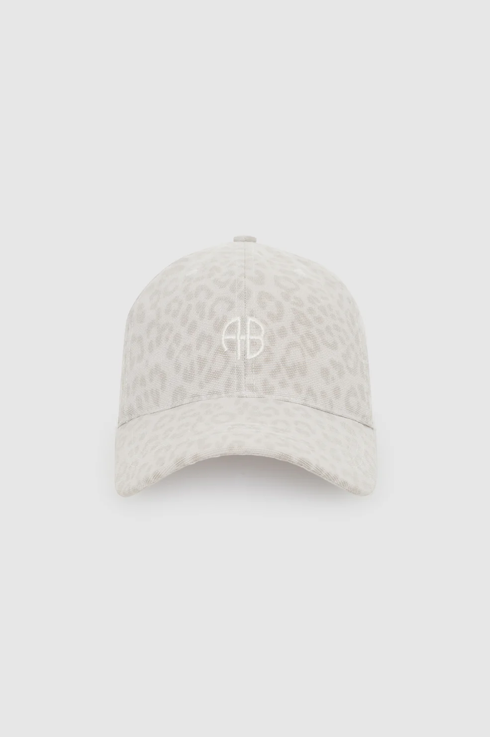 ANINE BING One Jeremy Baseball Cap Washed White Leopard