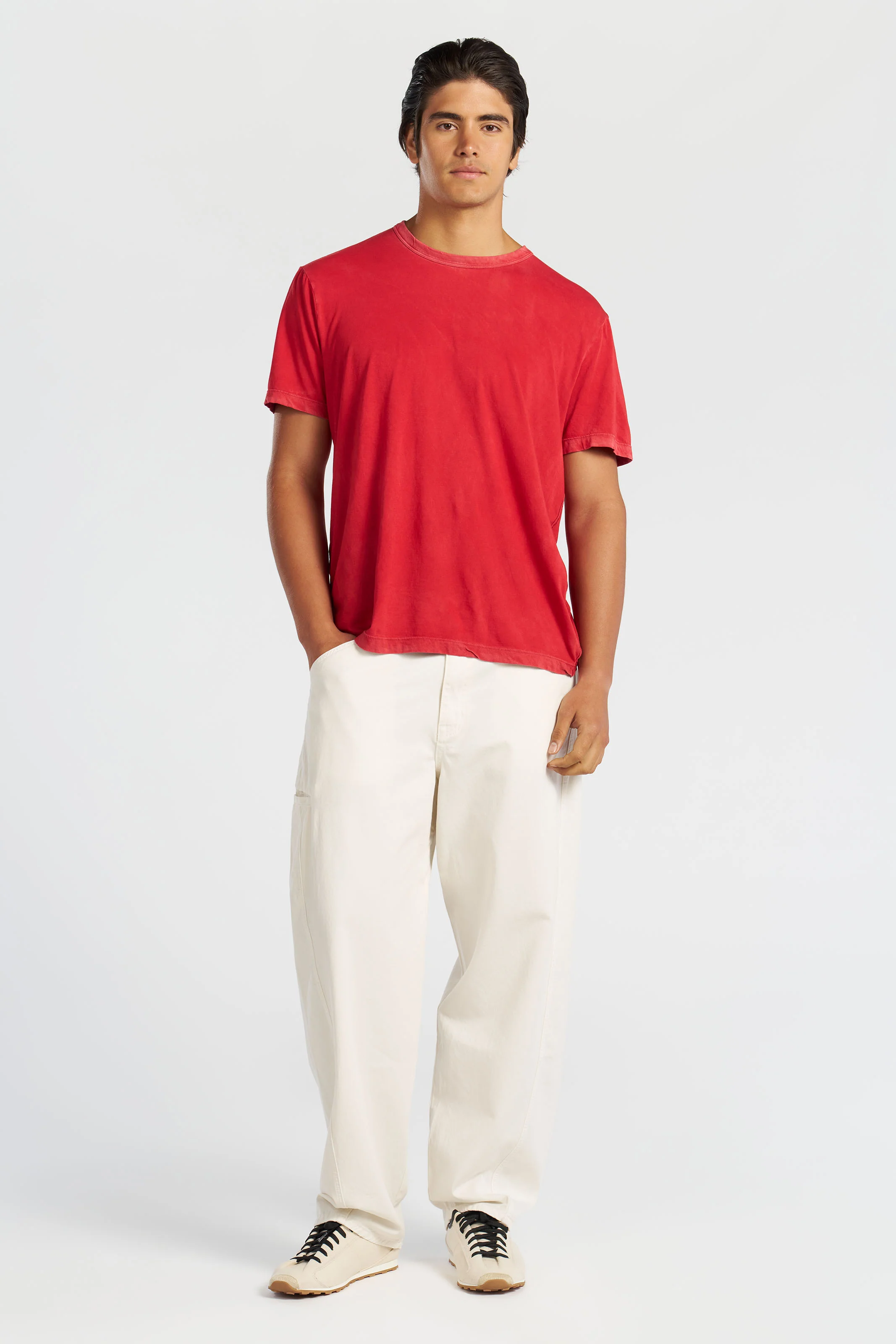 COTTON CITIZEN Classic Crewneck T-Shirt in Vintage Crimson
