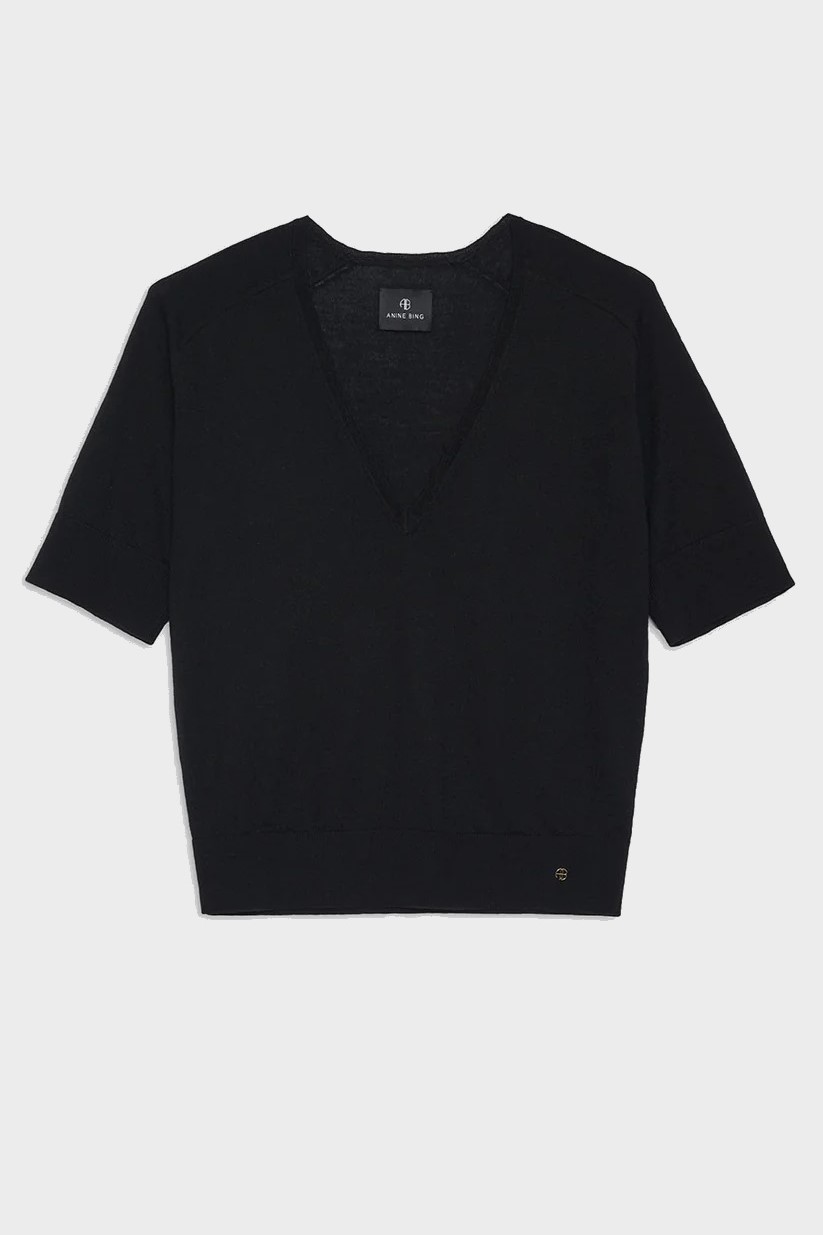 ANINE BING Aria Knit Sweater in Black